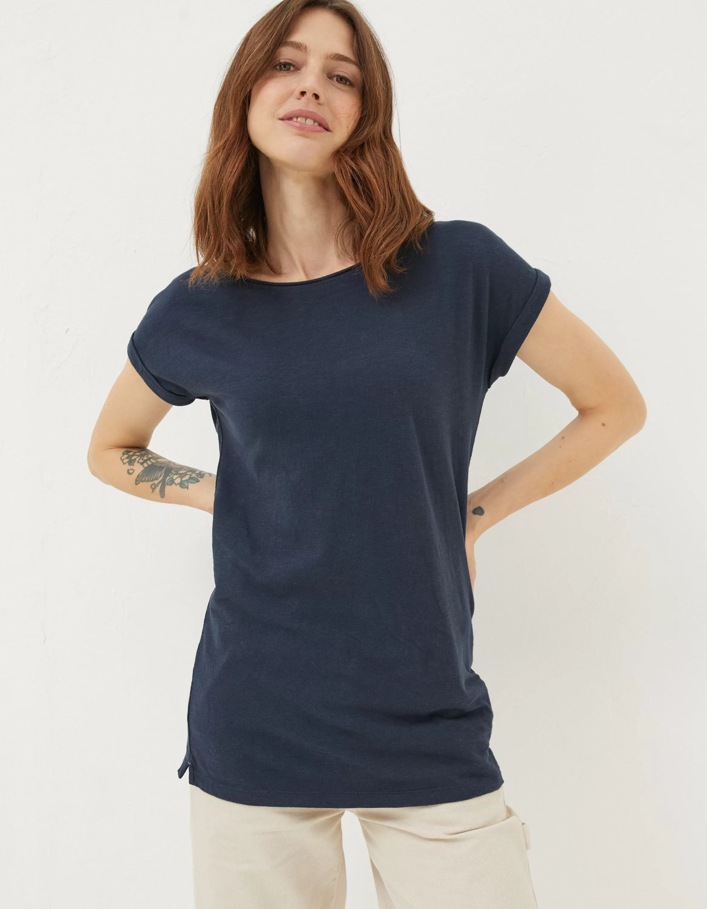 Shop FatFace Organic Cotton Ivy T Shirt Navy