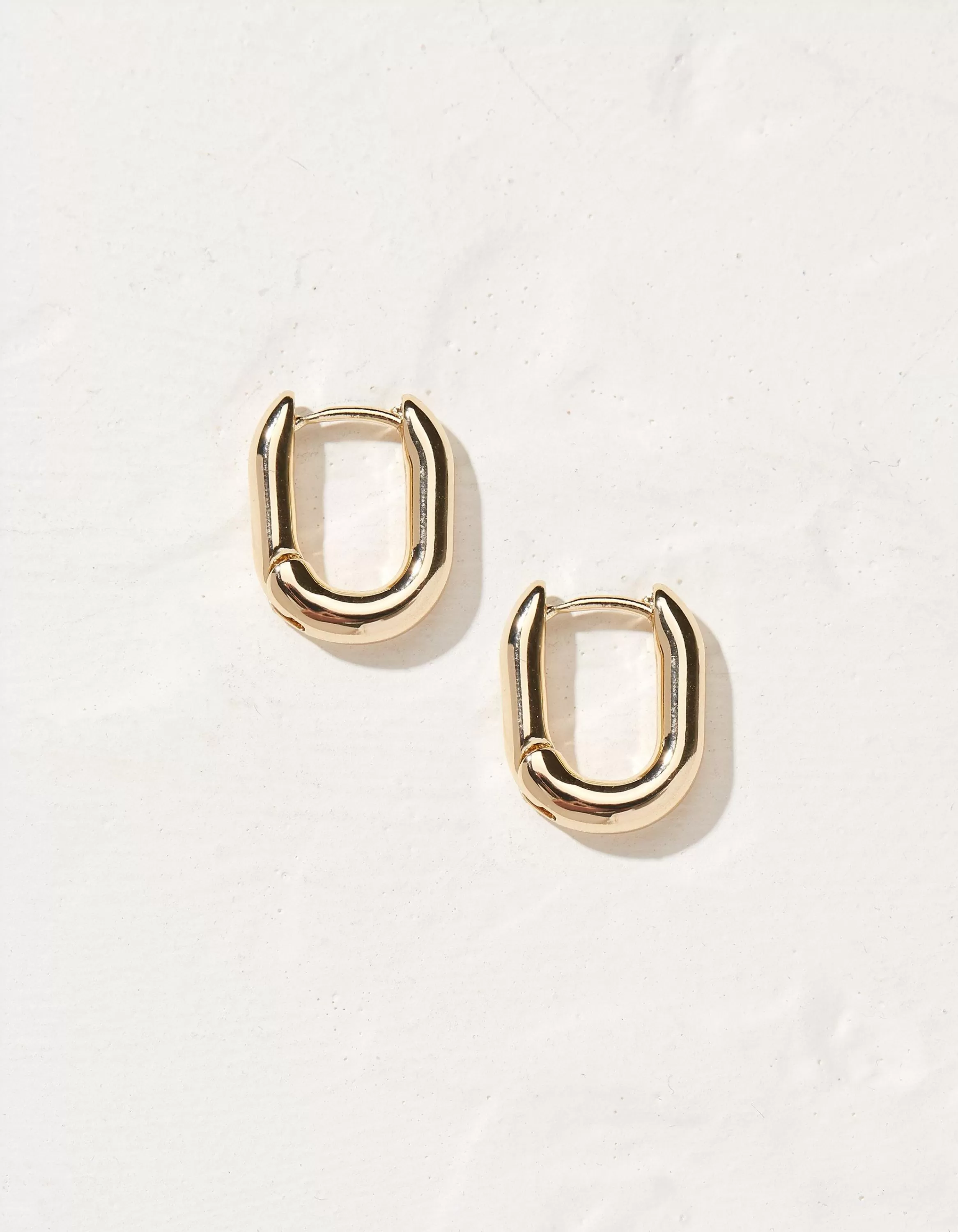 Cheap FatFace Oval Huggy Hoop Earrings Gold