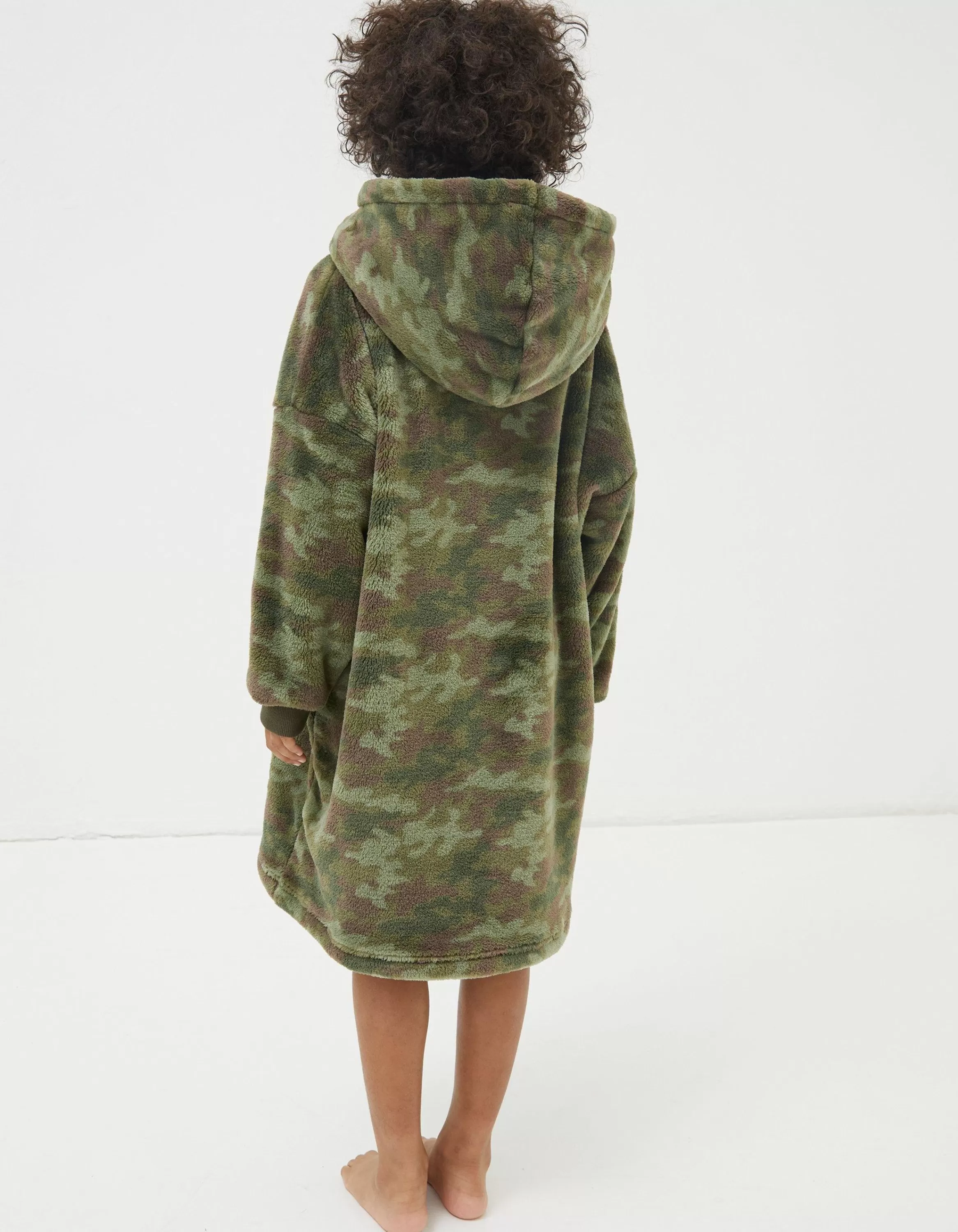 Flash Sale FatFace Oversized Camo Hoodie Khaki Green