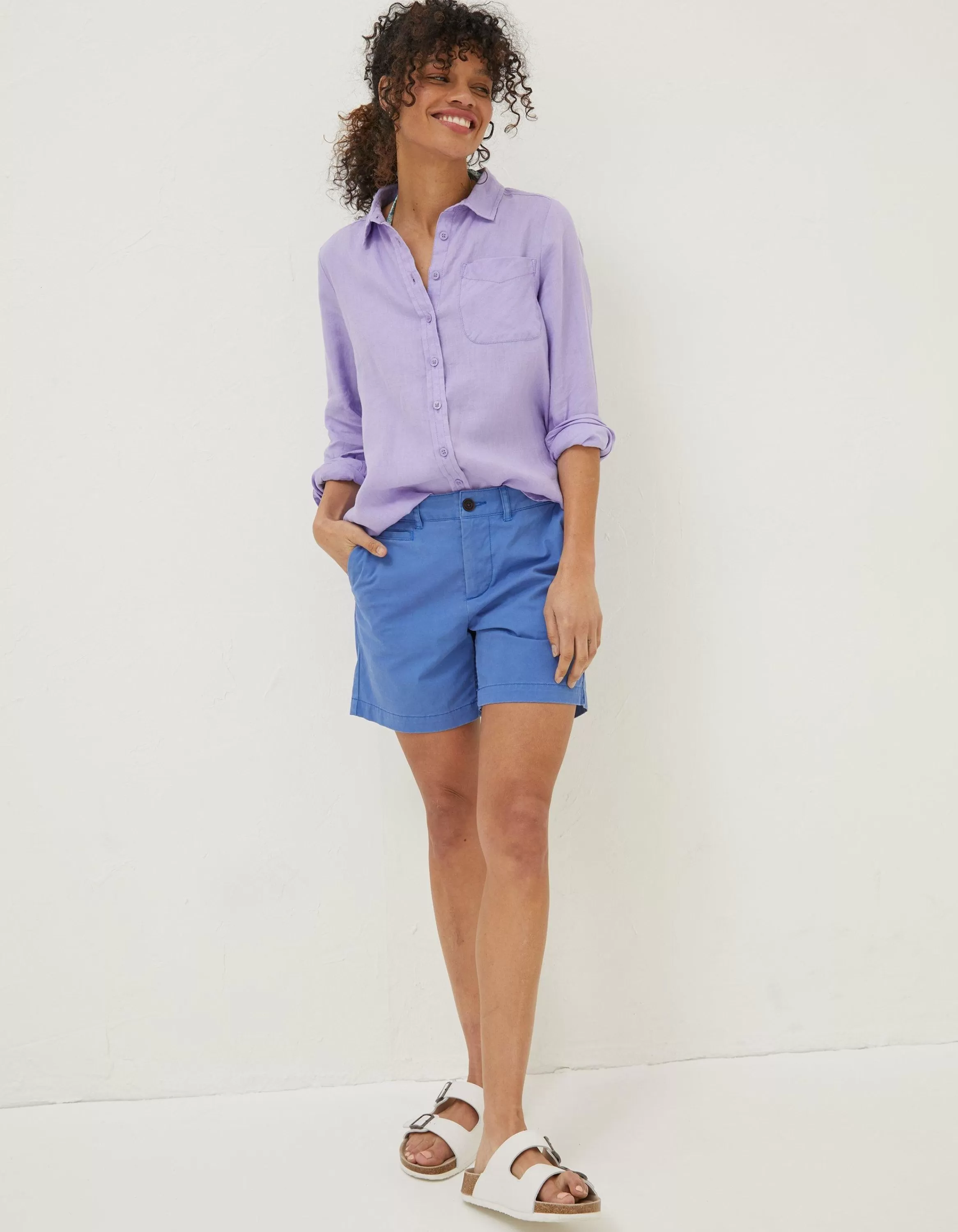 Discount FatFace Padstow Chino Shorts Cobalt Blue