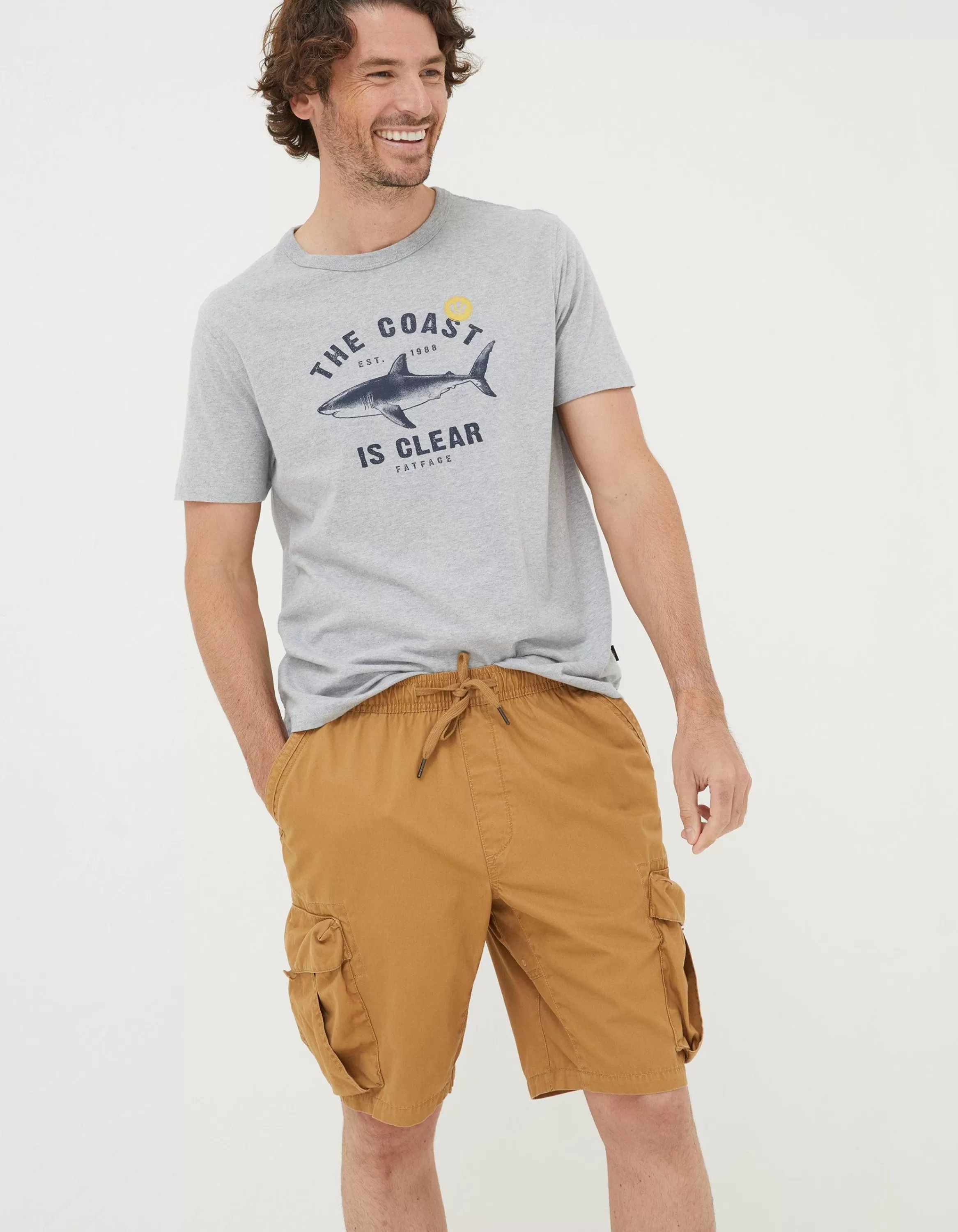 Online FatFace Padstow Pull On Cargo Shorts Tan