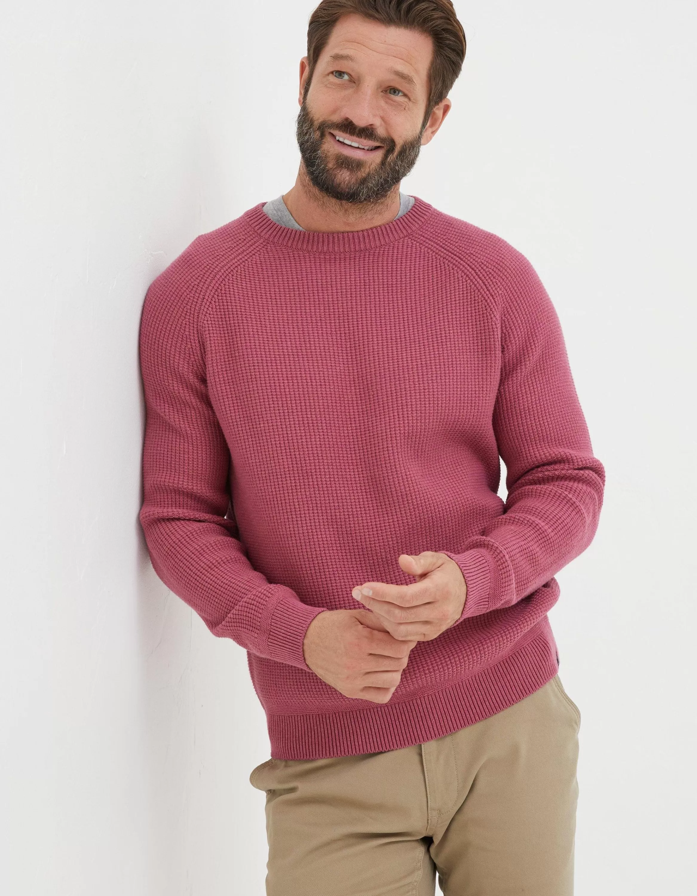 Cheap FatFace Pembrey Crew Jumper Rose Pink