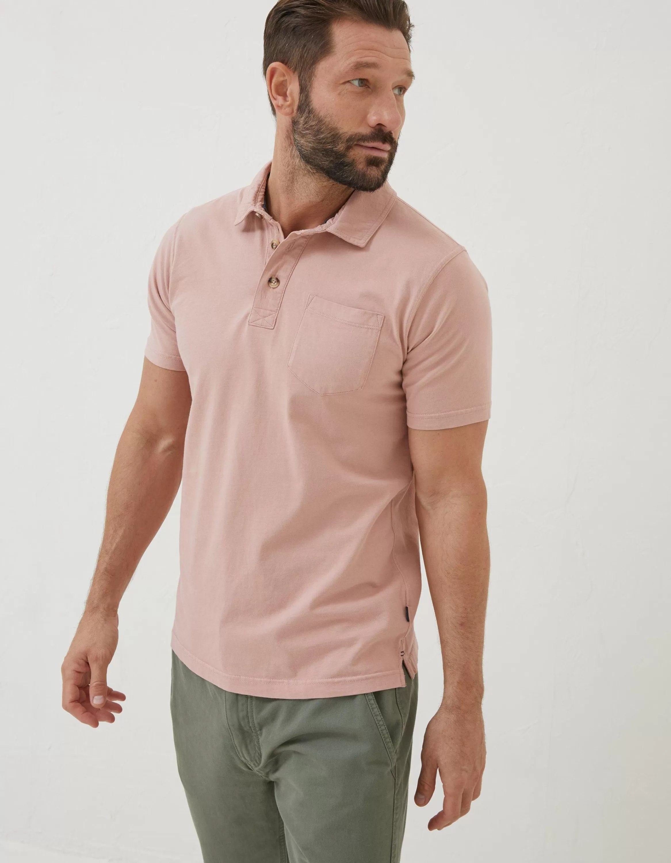 Shop FatFace Perranporth Polo Pink