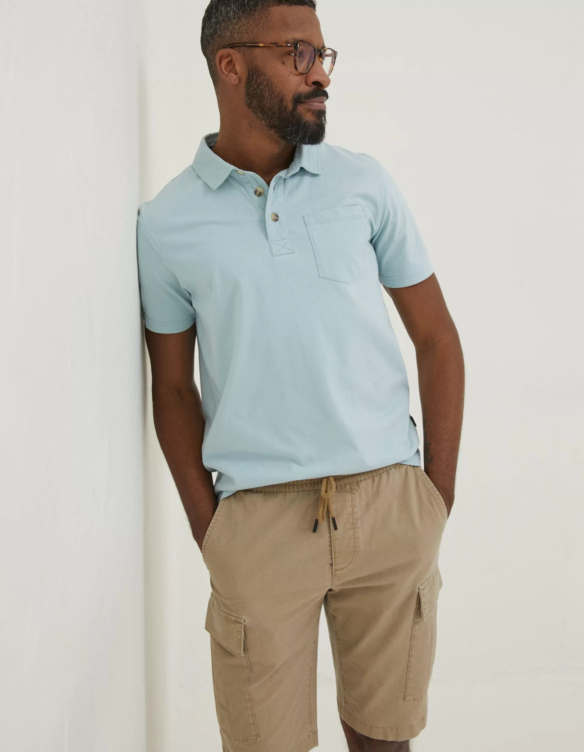 Best FatFace Perranporth Polo Light Blue