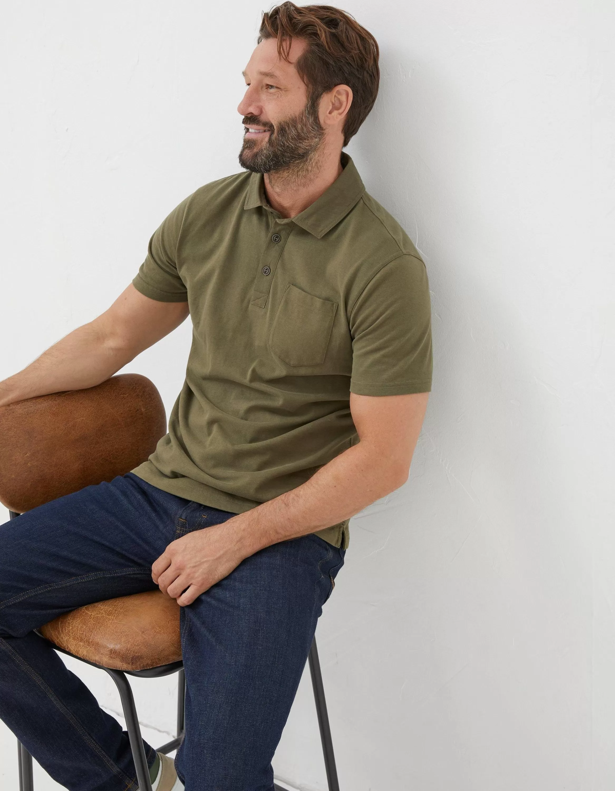 Flash Sale FatFace Perranporth Polo Washed Green