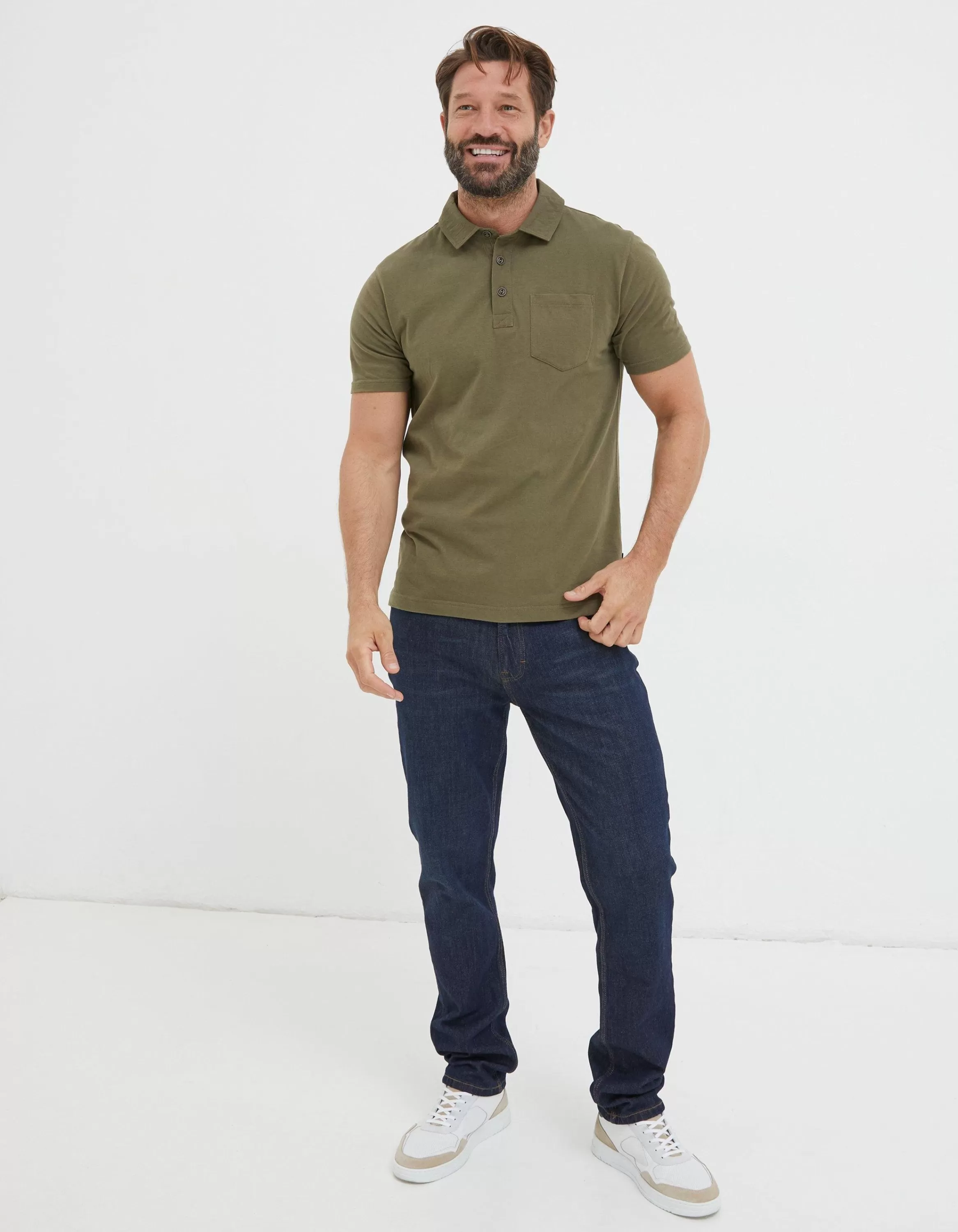 Flash Sale FatFace Perranporth Polo Washed Green