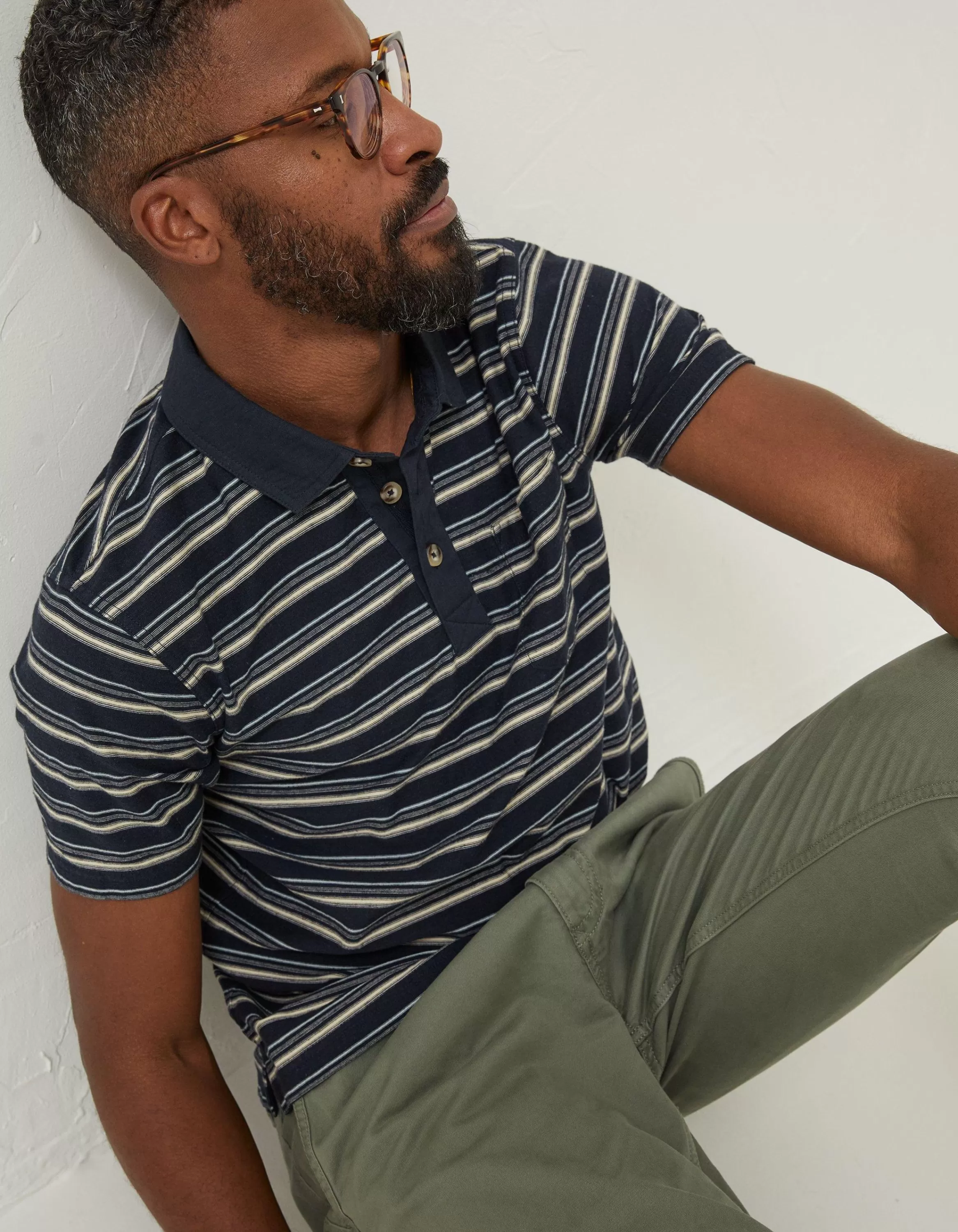 Flash Sale FatFace Perranporth Stripe Polo T-Shirt Navy