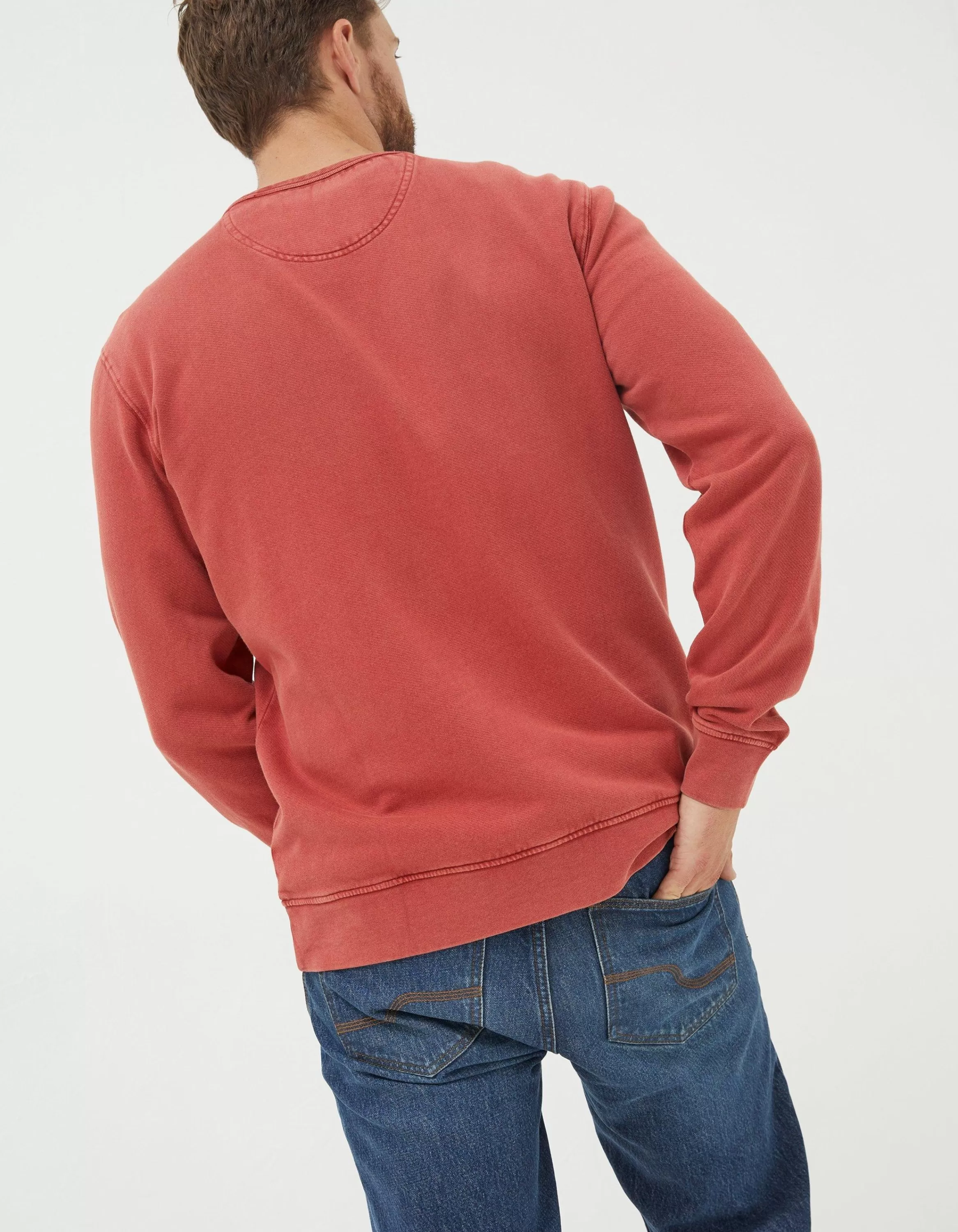 Best FatFace Petersfield Crew Neck Sweatshirt Bright Red