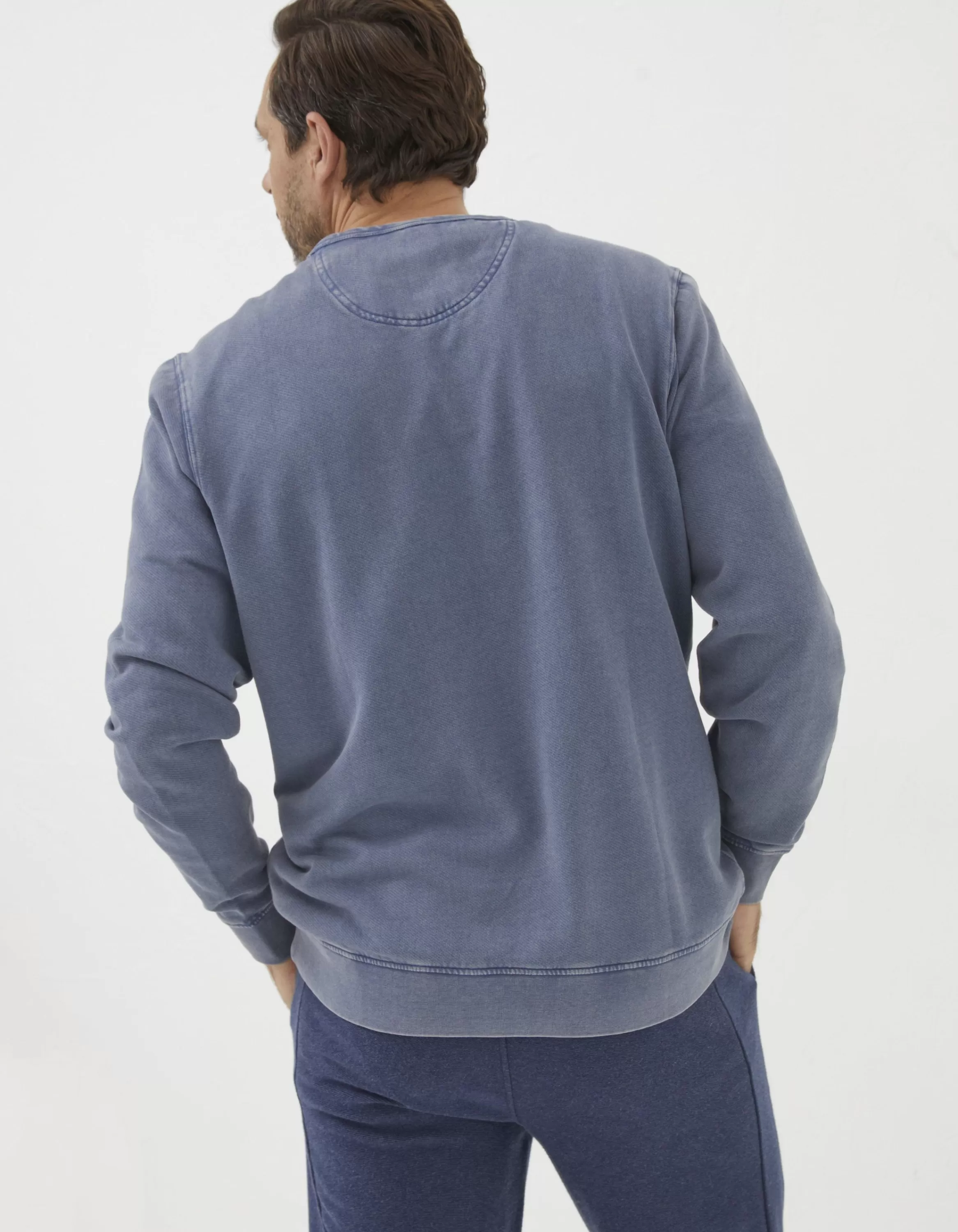 Best FatFace Petersfield Crew Sweatshirt Dusky Blue