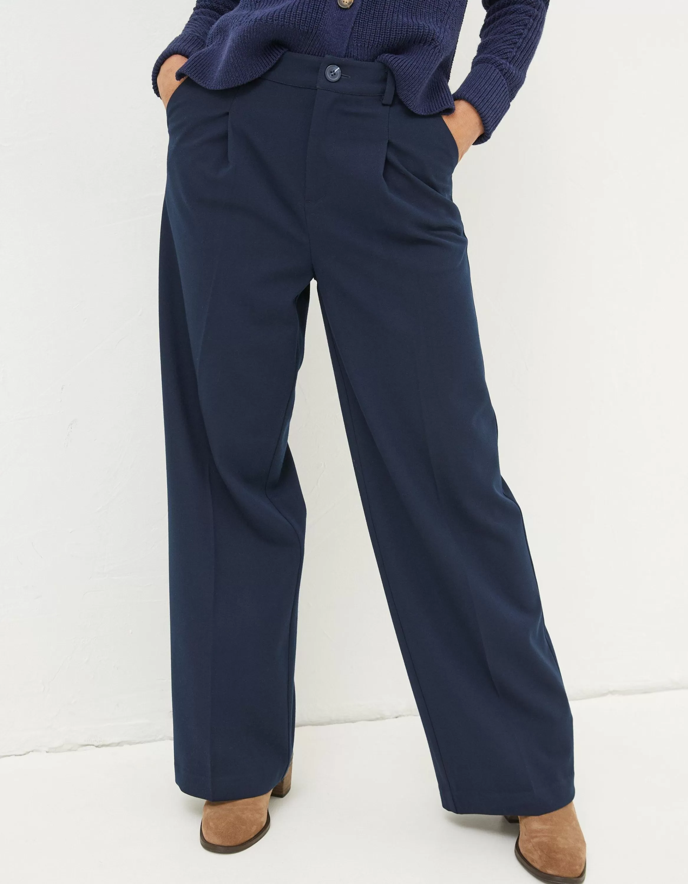 Online FatFace Piper Herringbone Trouser Navy