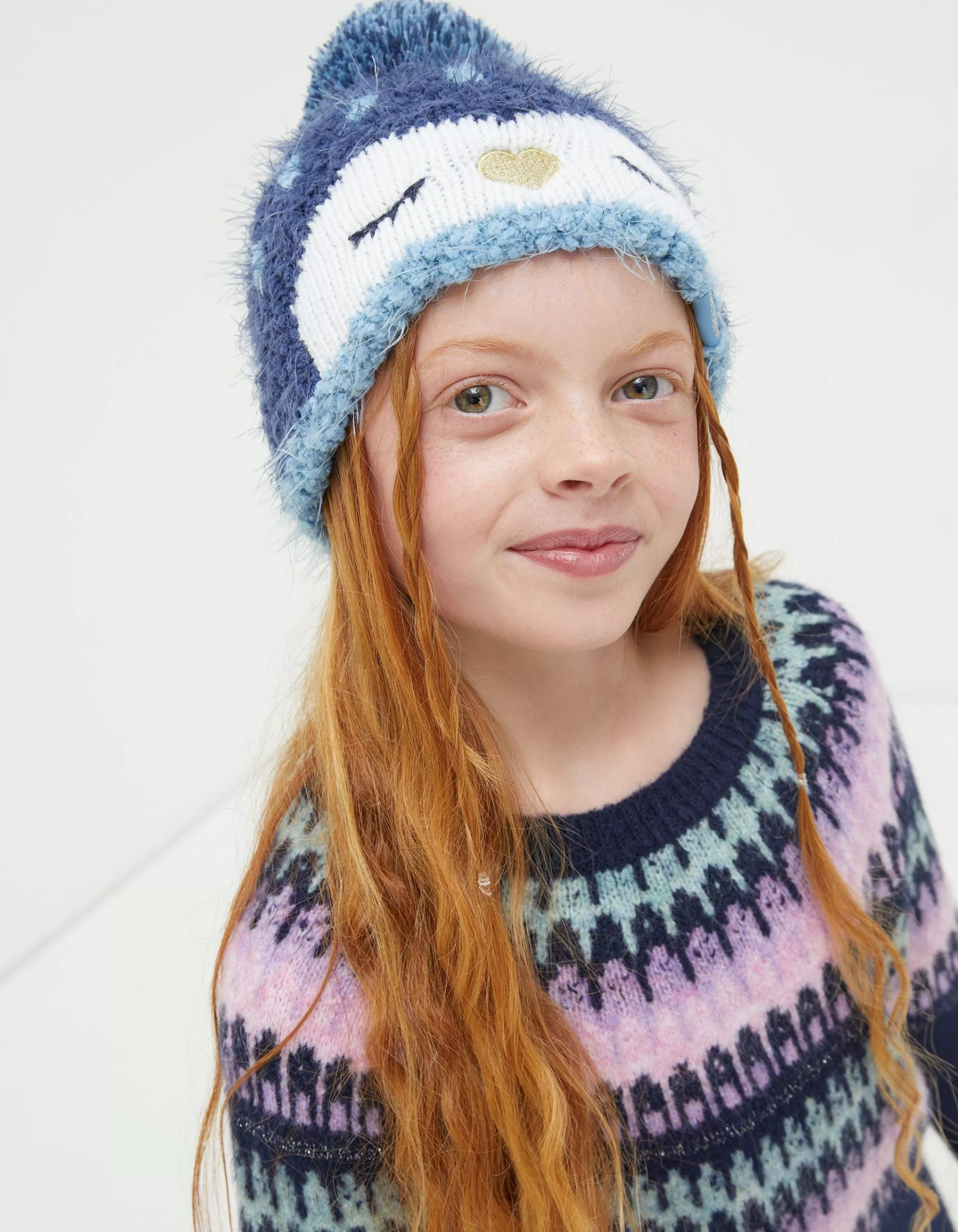 Cheap FatFace Pippa Penguin Beanie Hat Navy