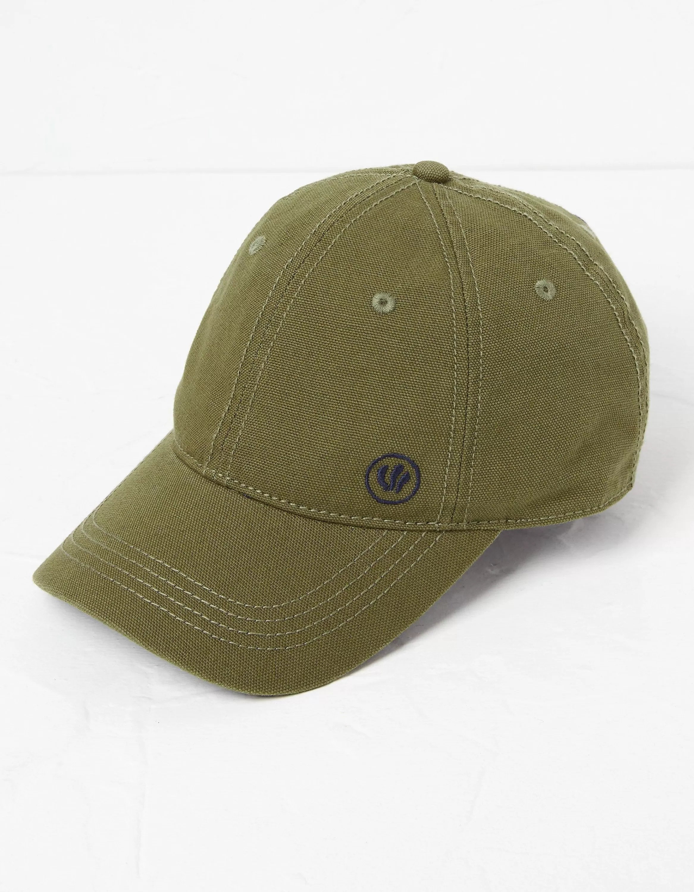 Shop FatFace Plain Baseball Cap Khaki Green