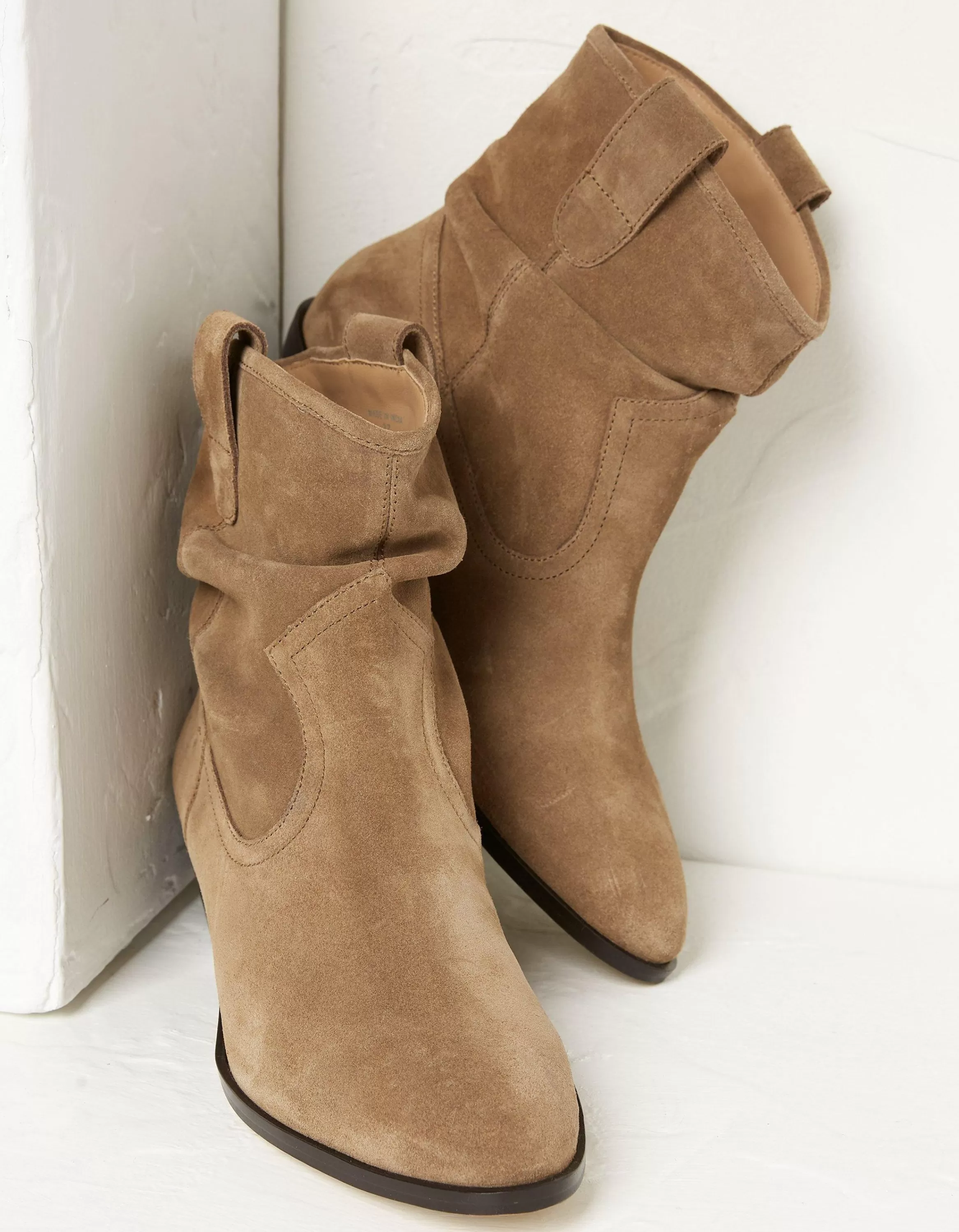 Flash Sale FatFace Polly Western Ankle Slouch Boot Tan