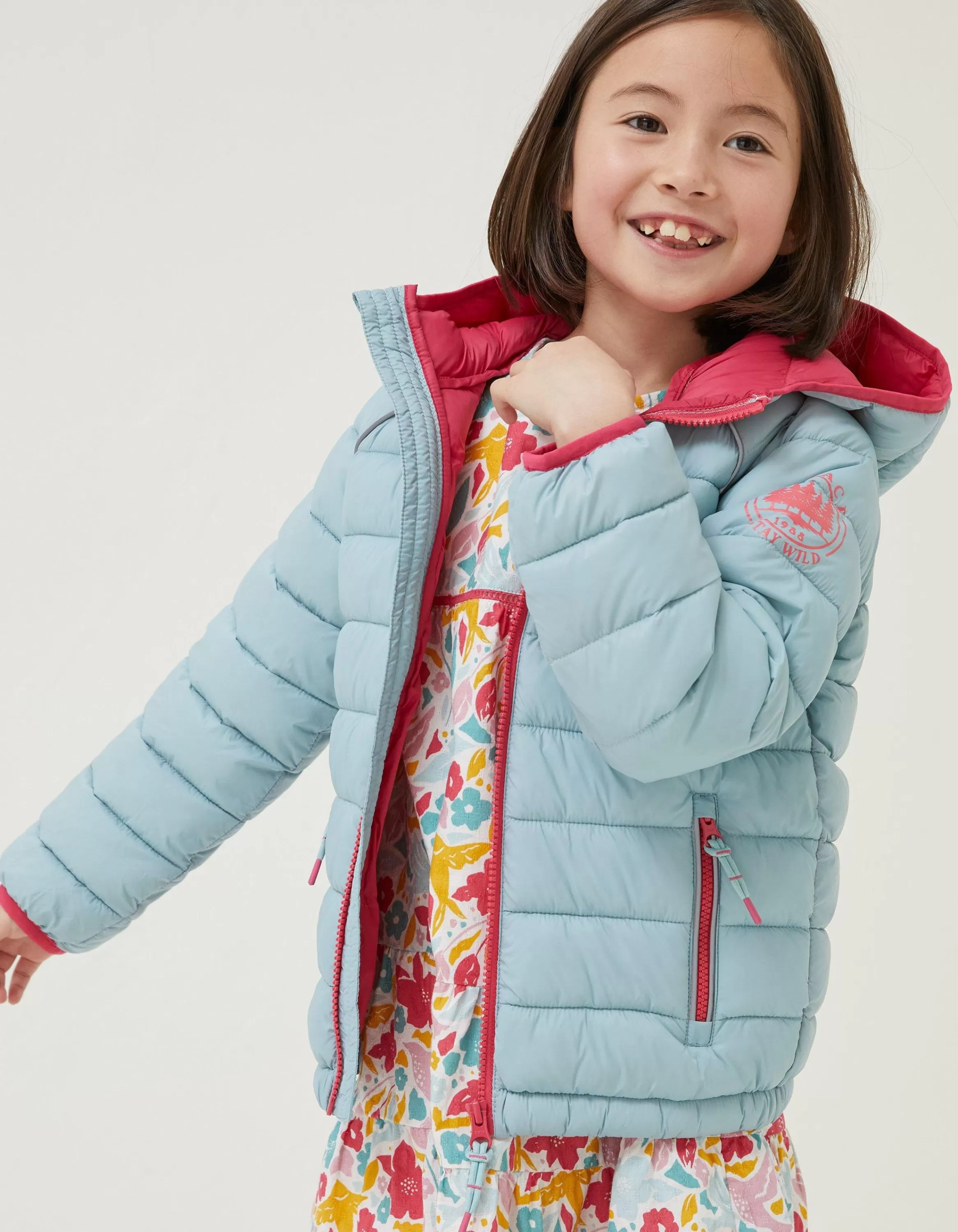 Cheap FatFace Poppy Padded Jacket Light Sage