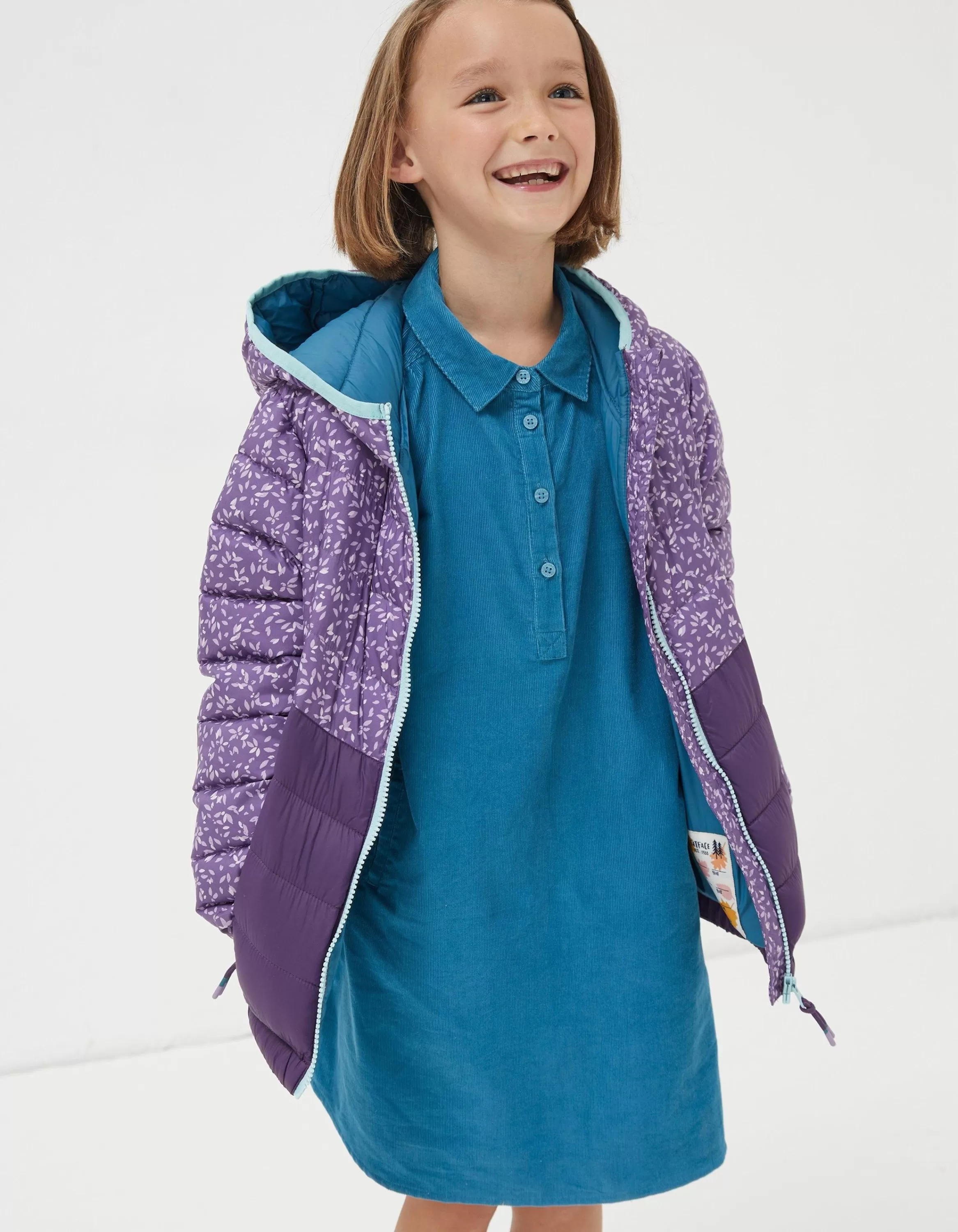 Cheap FatFace Poppy Padded Jacket Purple