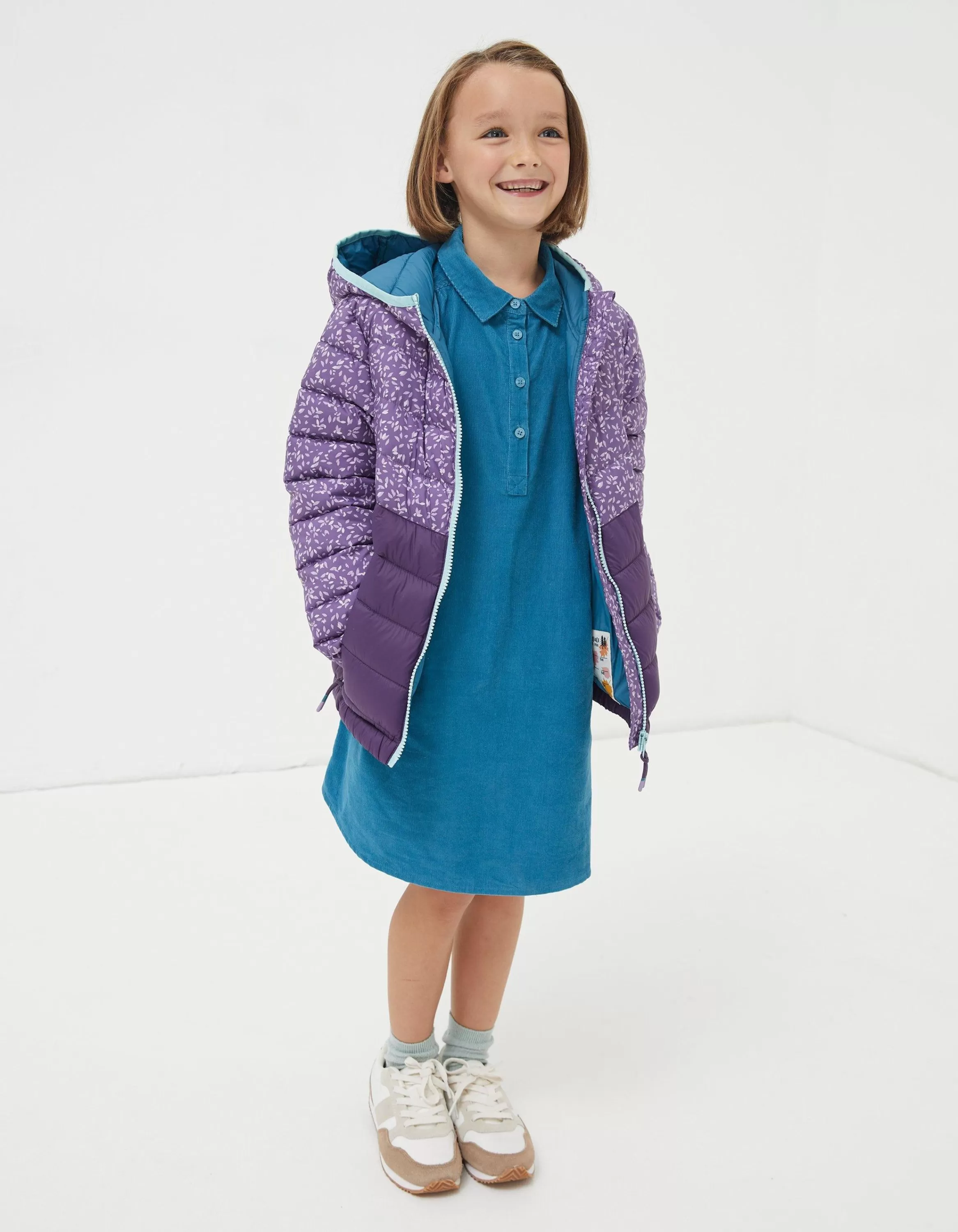 Cheap FatFace Poppy Padded Jacket Purple