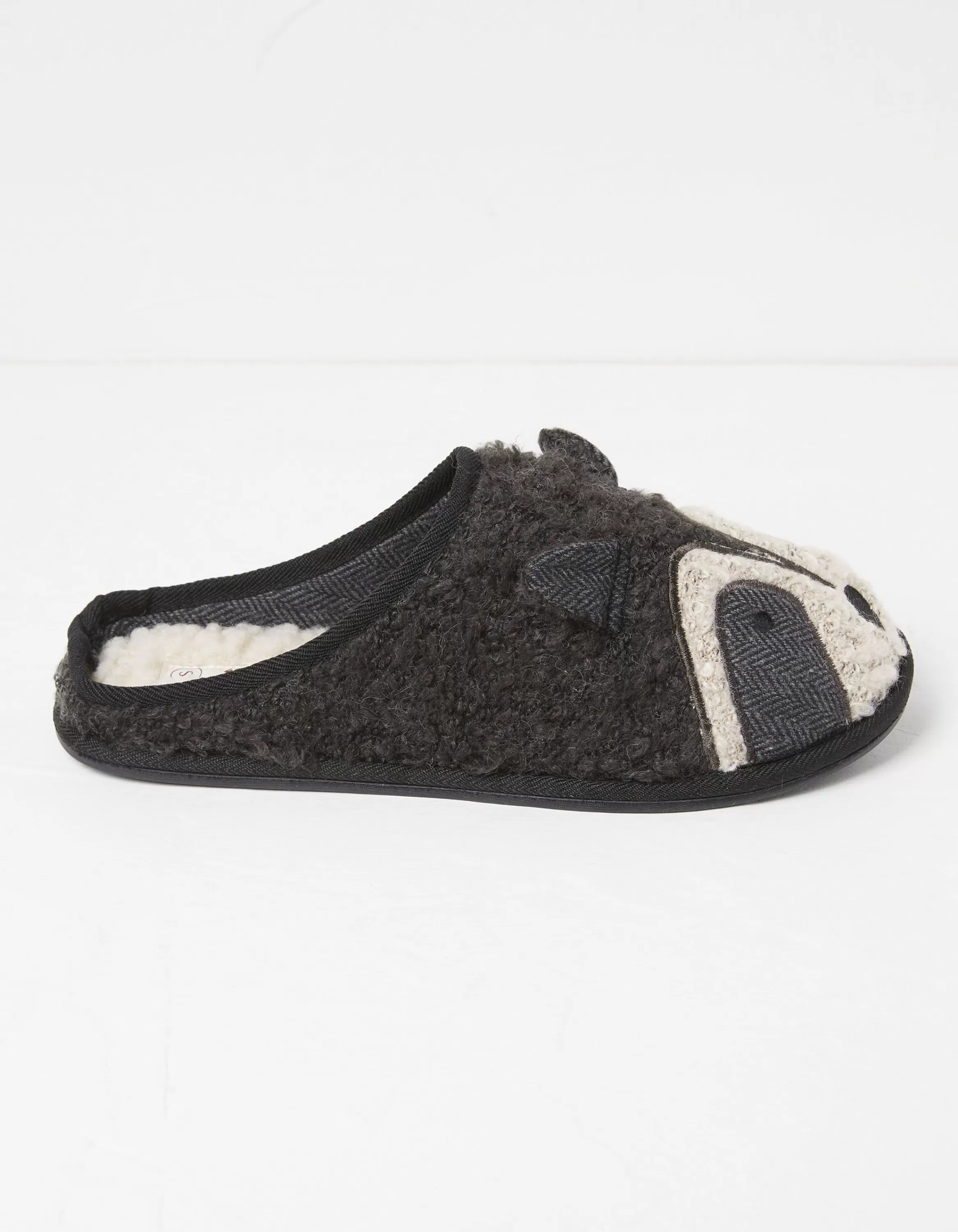 Outlet FatFace Ralphie Racoon Slipper Black