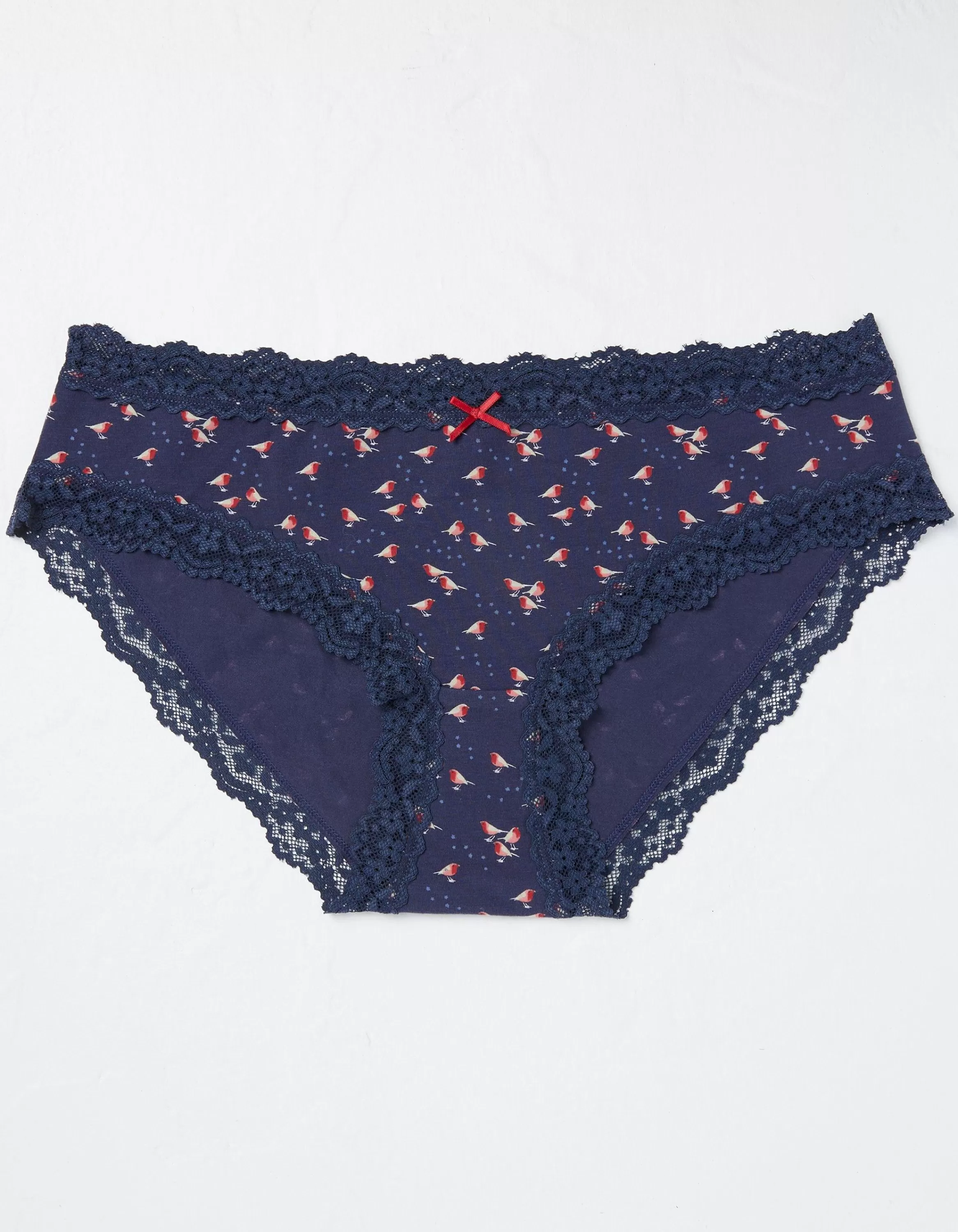 Cheap FatFace Robin Print Short Knickers Navy