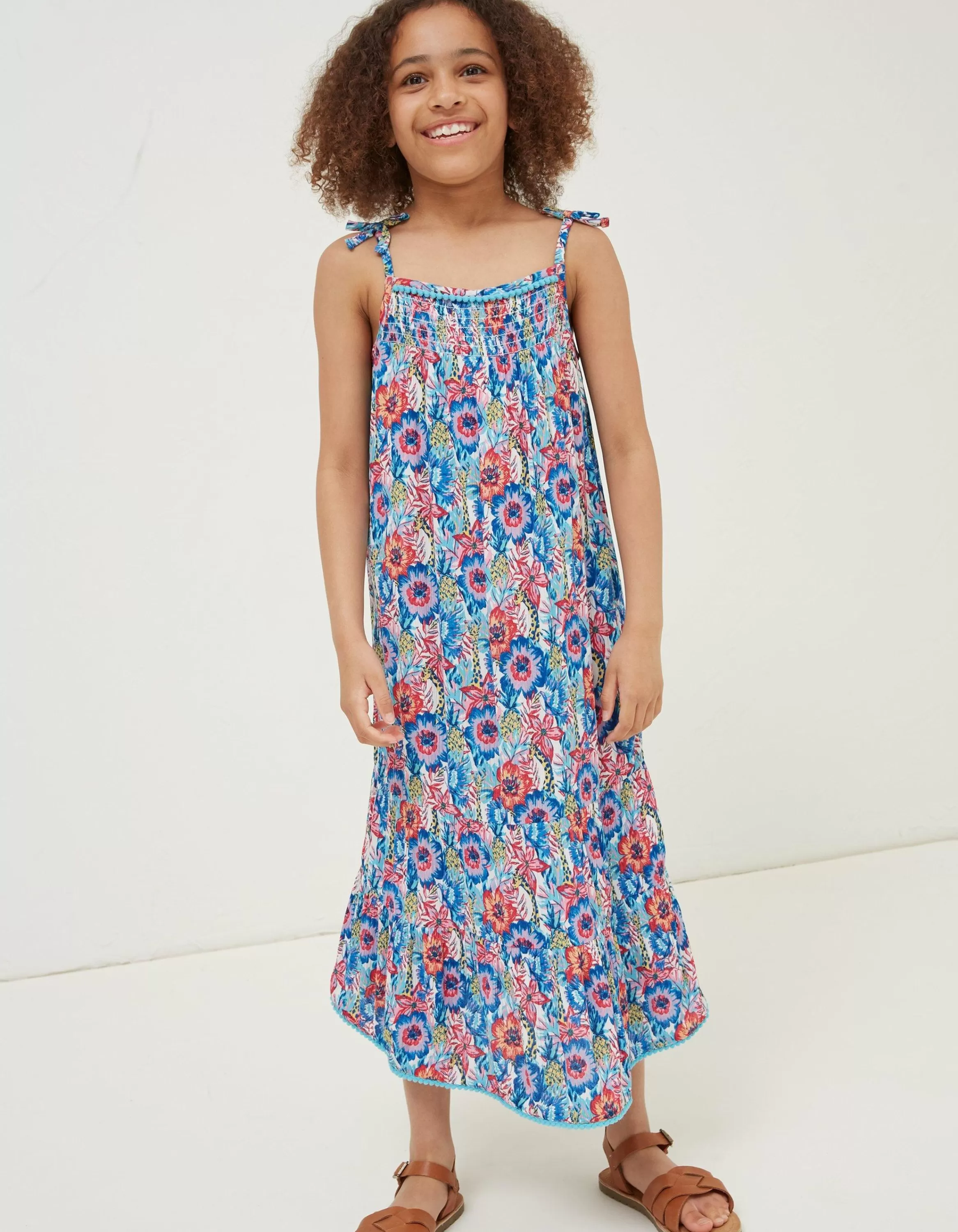 Clearance FatFace Rosa Tropical Print Dress Multi Colour