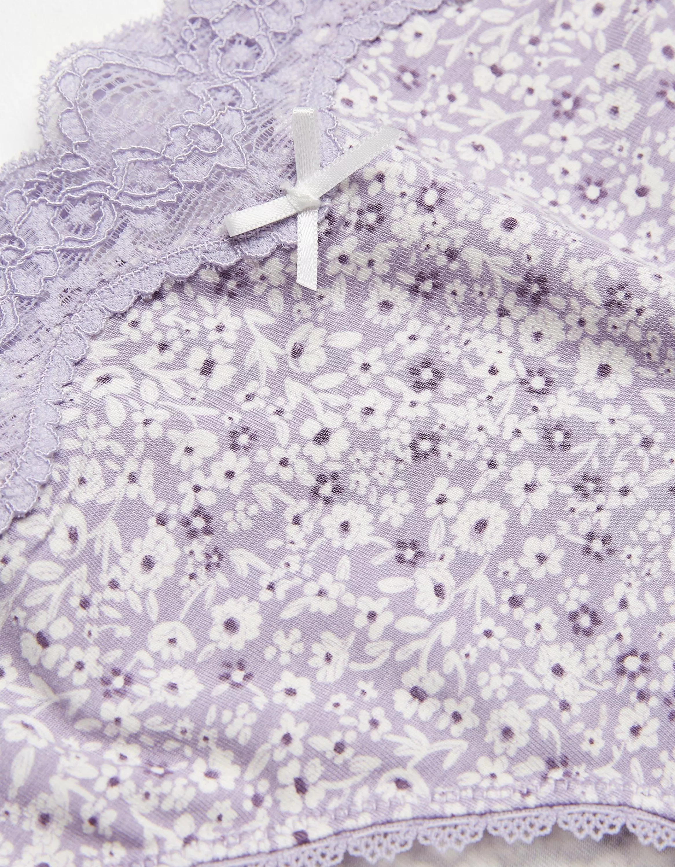 Shop FatFace Rosie Floral Mini Knickers Lilac