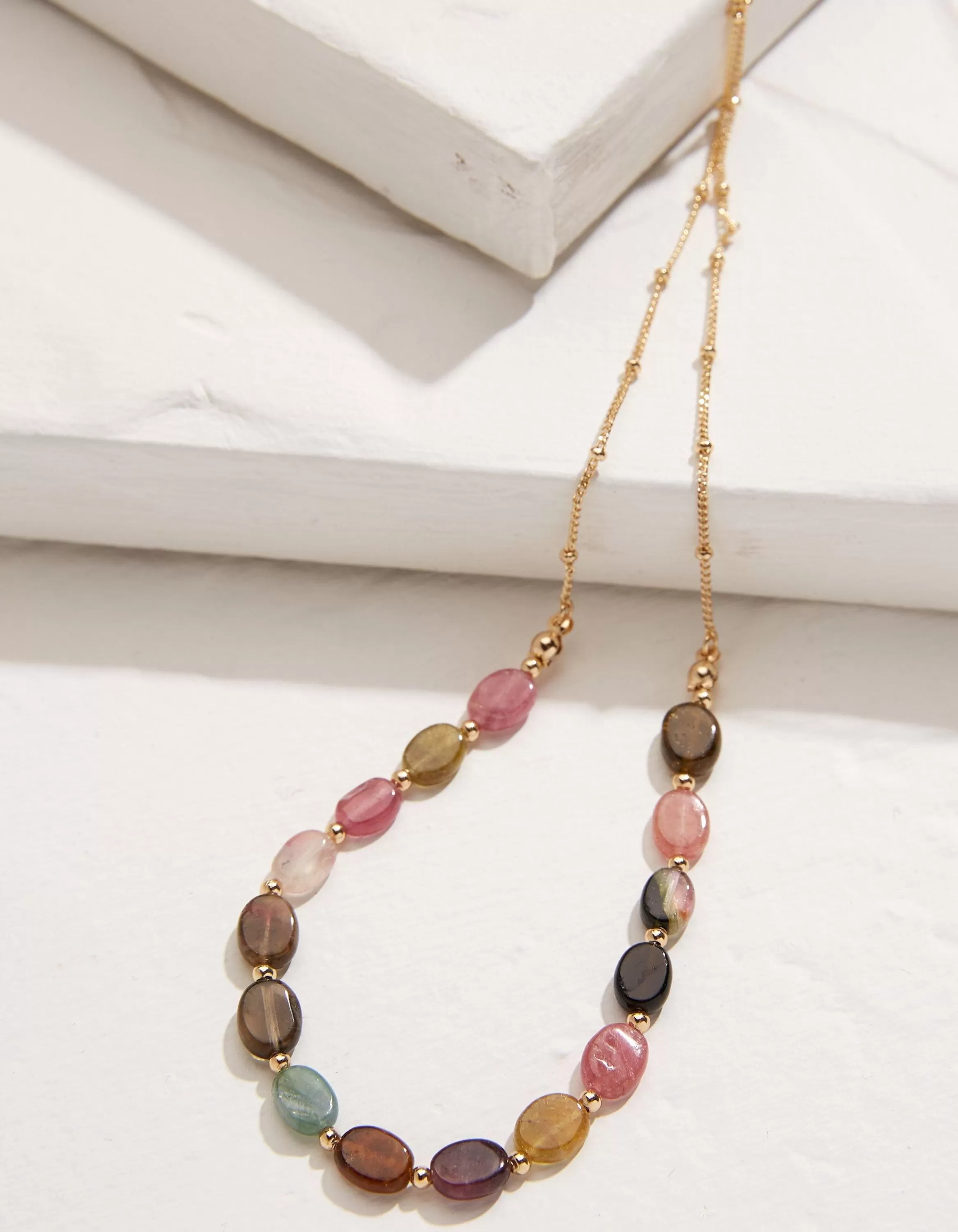 Best FatFace Round Stone Necklace Multi