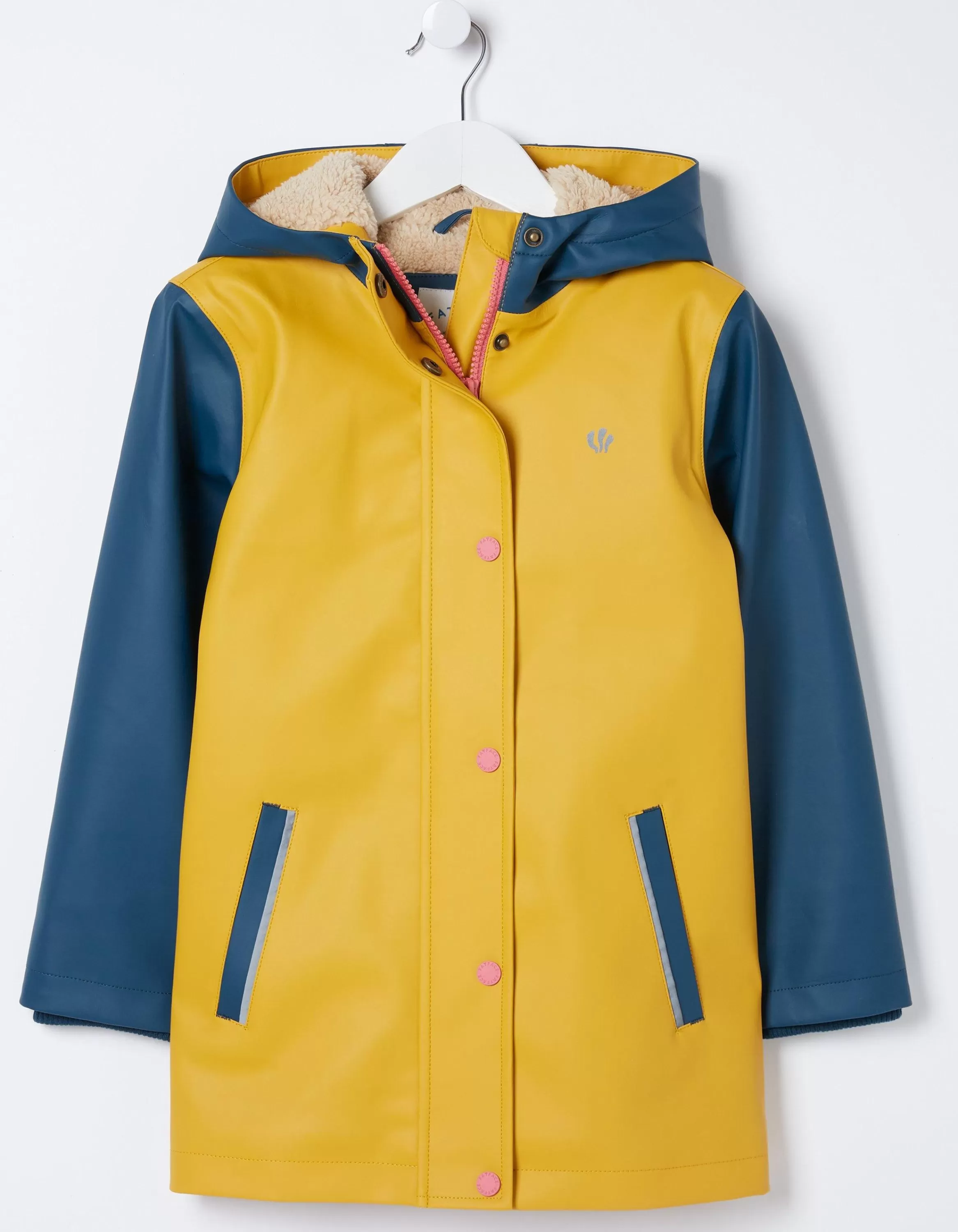 Discount FatFace Rubberised Waterproof Jacket Yellow