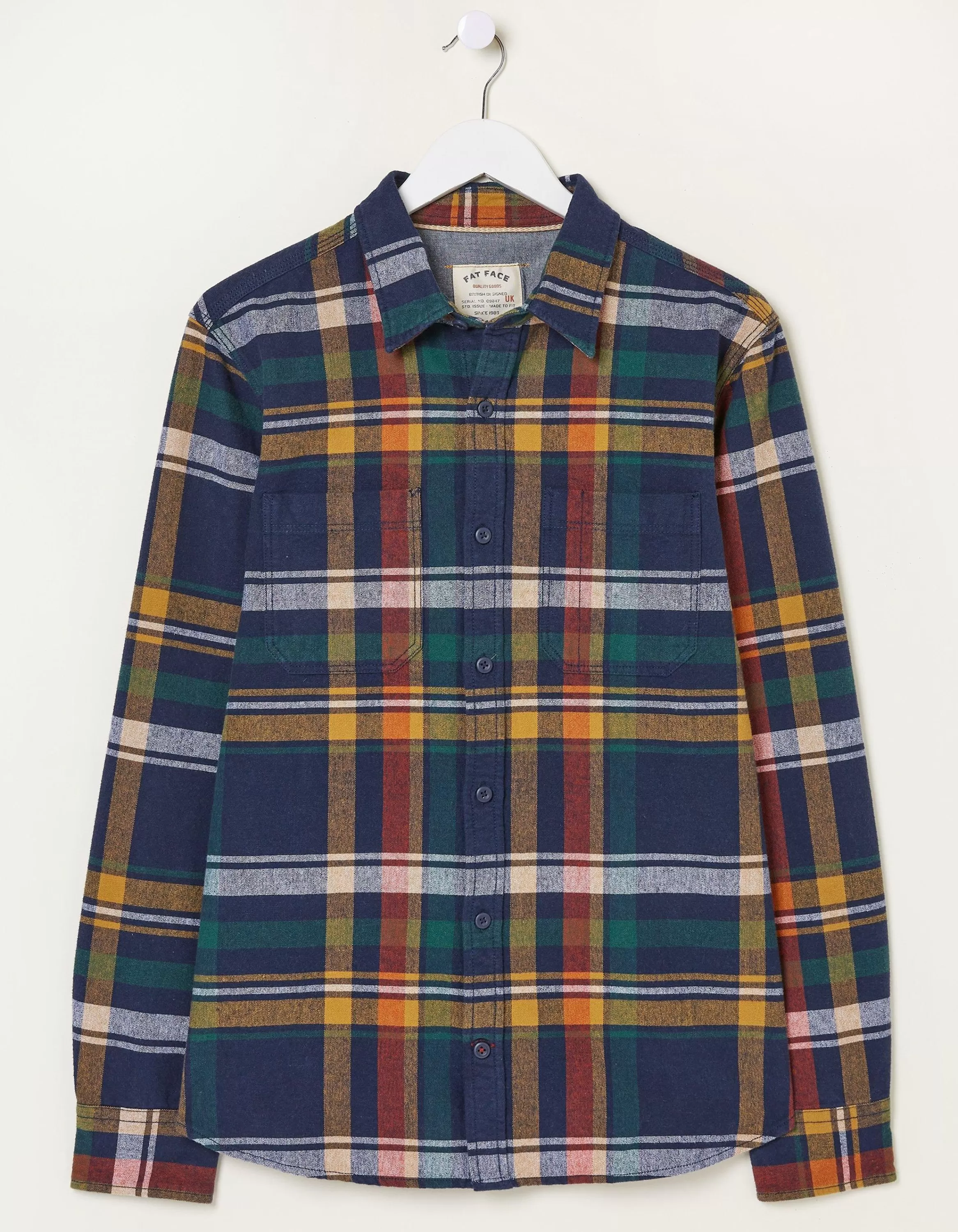 Discount FatFace Sandy Check Shirt Navy