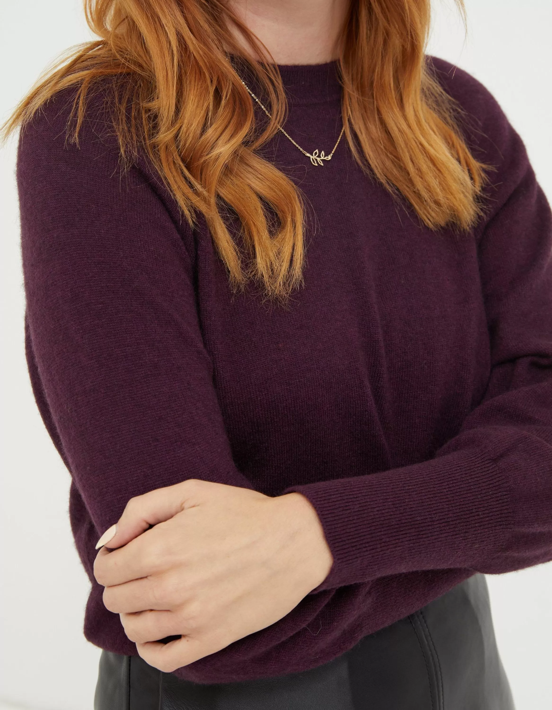 Clearance FatFace Sara Crew Jumper Plum