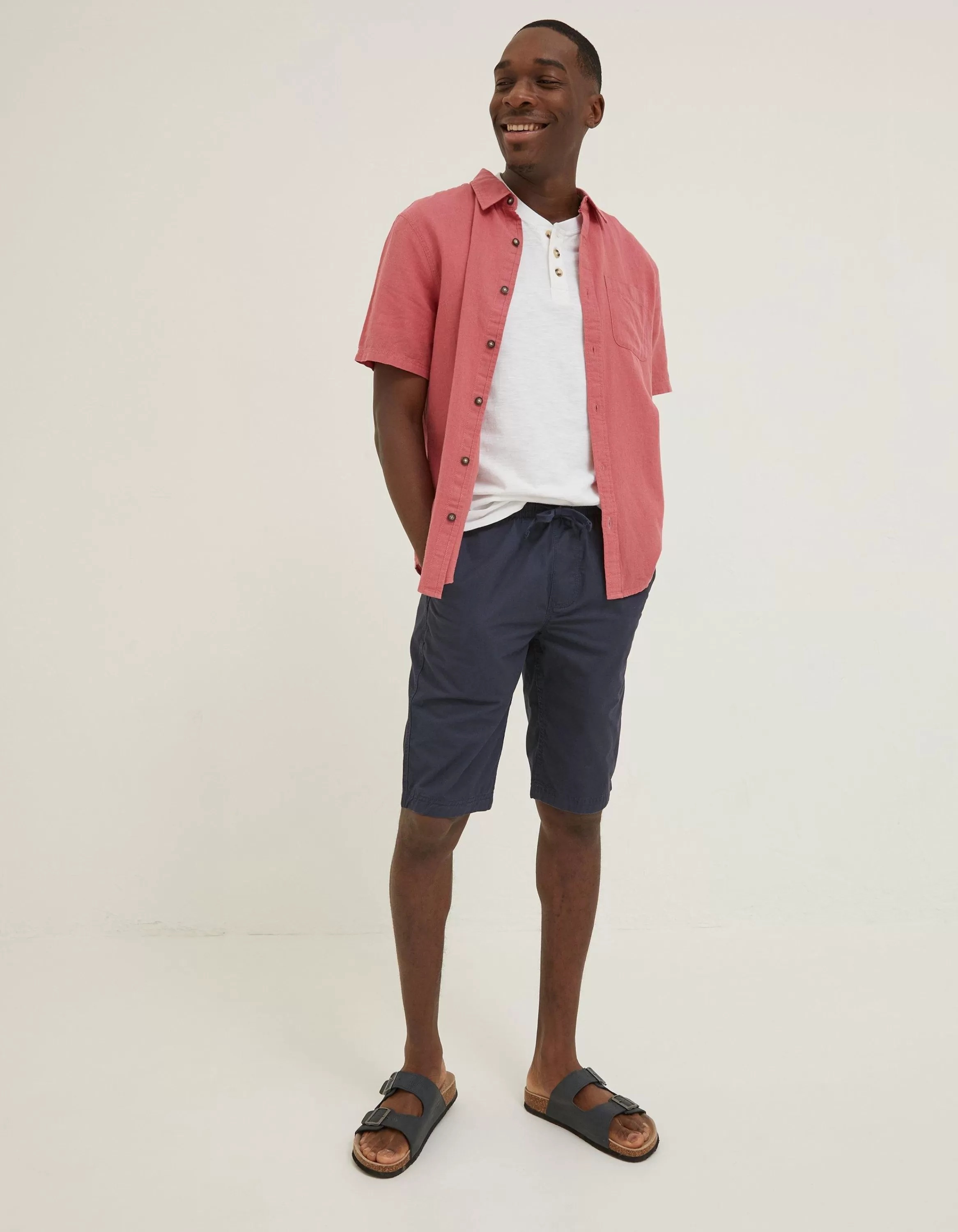 Shop FatFace Seaton Pull On Shorts Navy