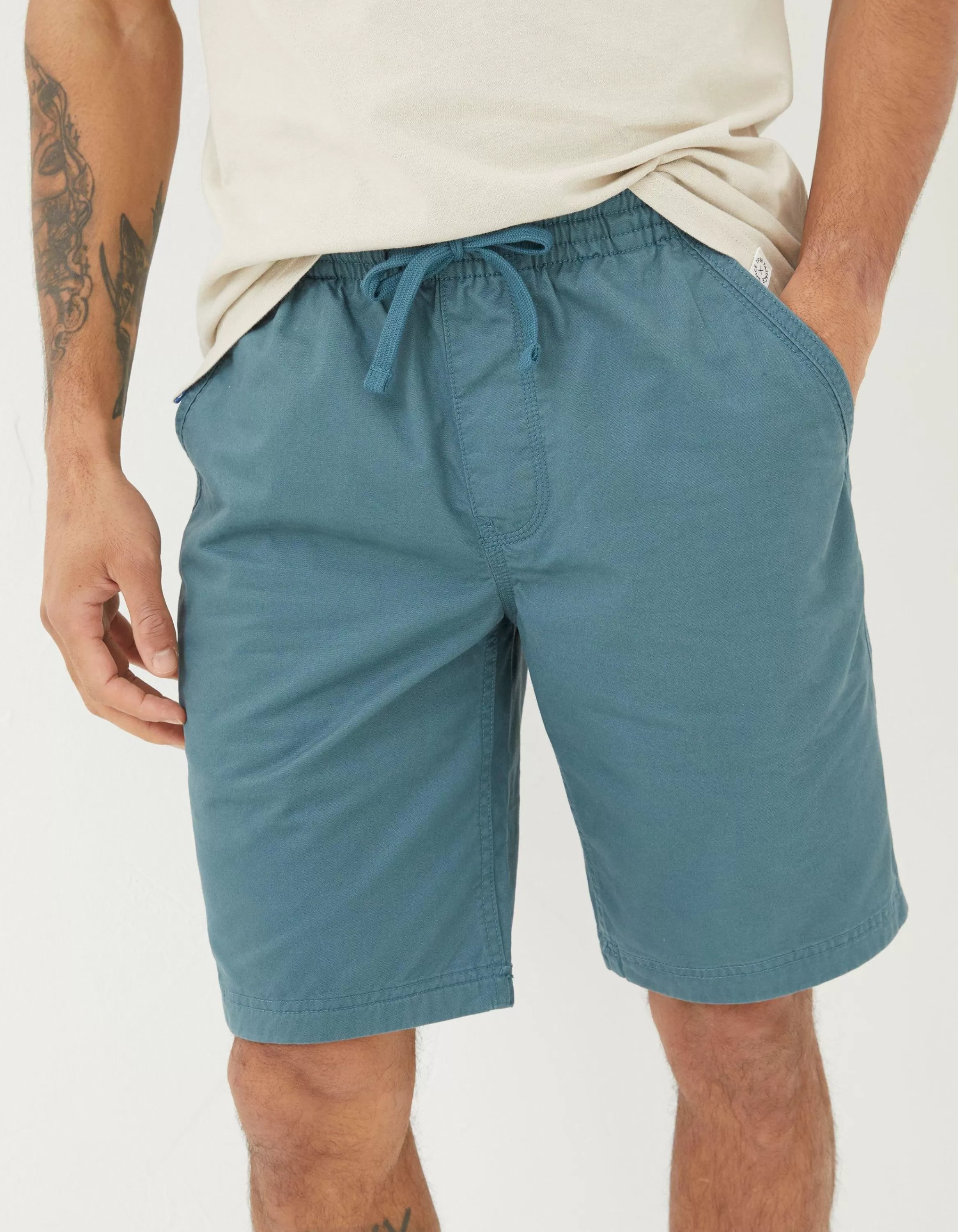 Sale FatFace Seaton Pull On Shorts Dark Teal Green