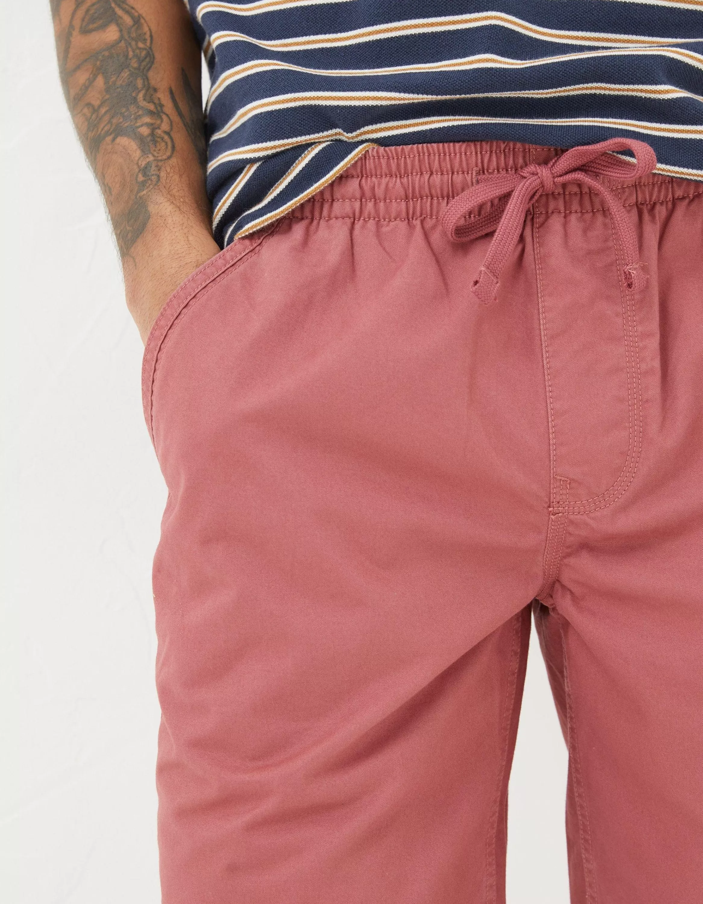 Cheap FatFace Seaton Pull On Shorts Washed Red