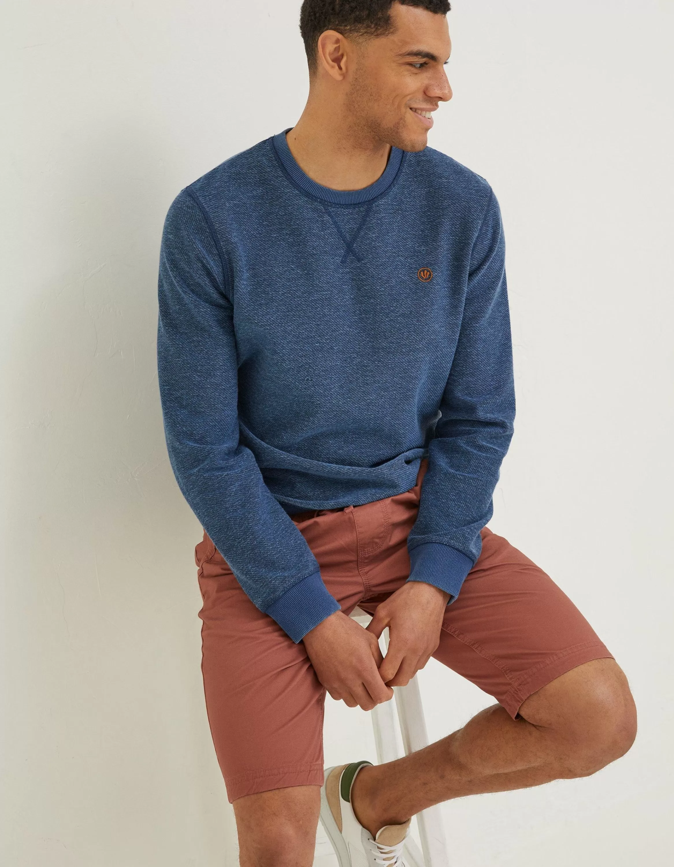 New FatFace Seaton Pull On Shorts Washed Orange