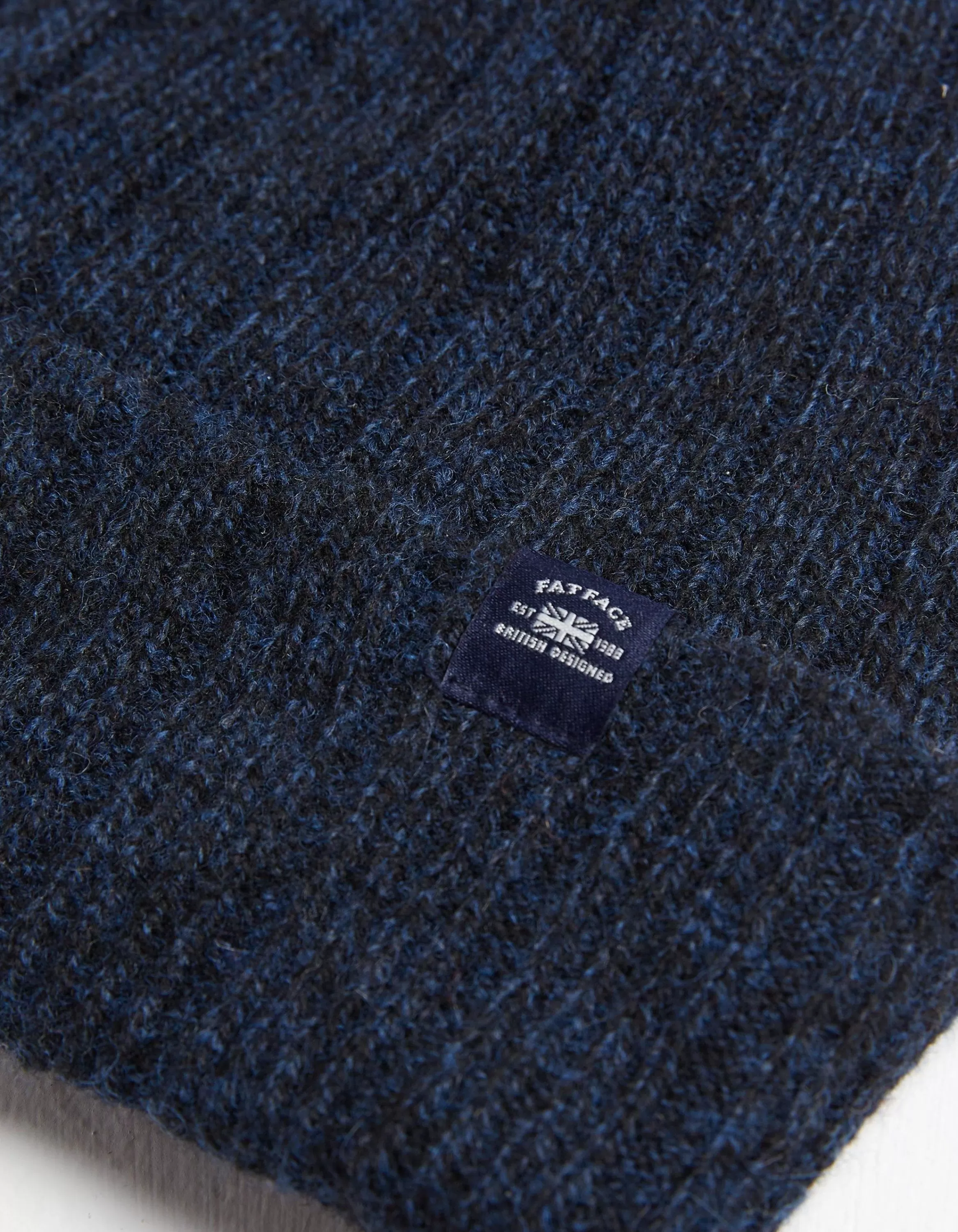 Clearance FatFace Sebastian Rib Beanie Navy