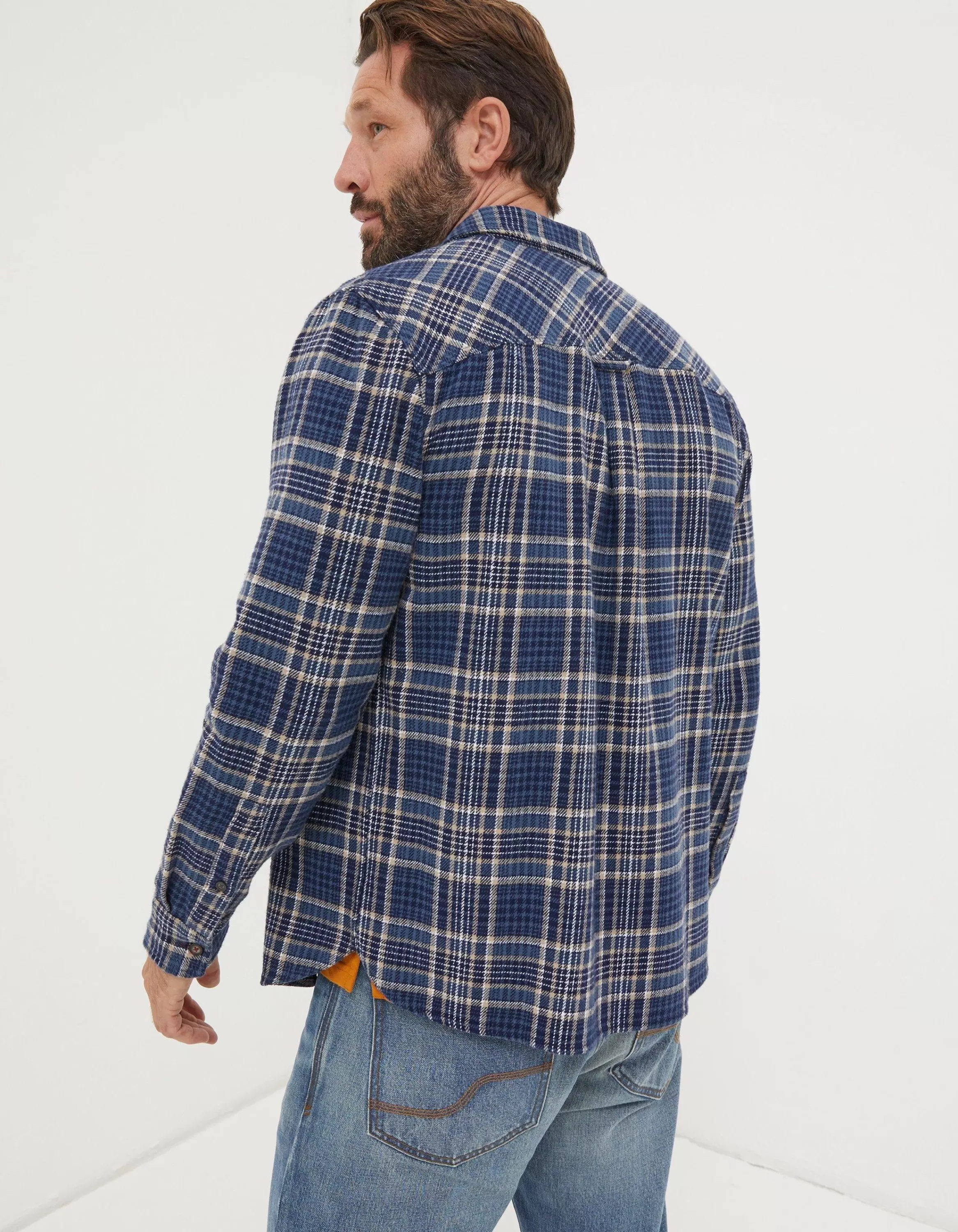 Cheap FatFace Selsey Check Shirt Blue