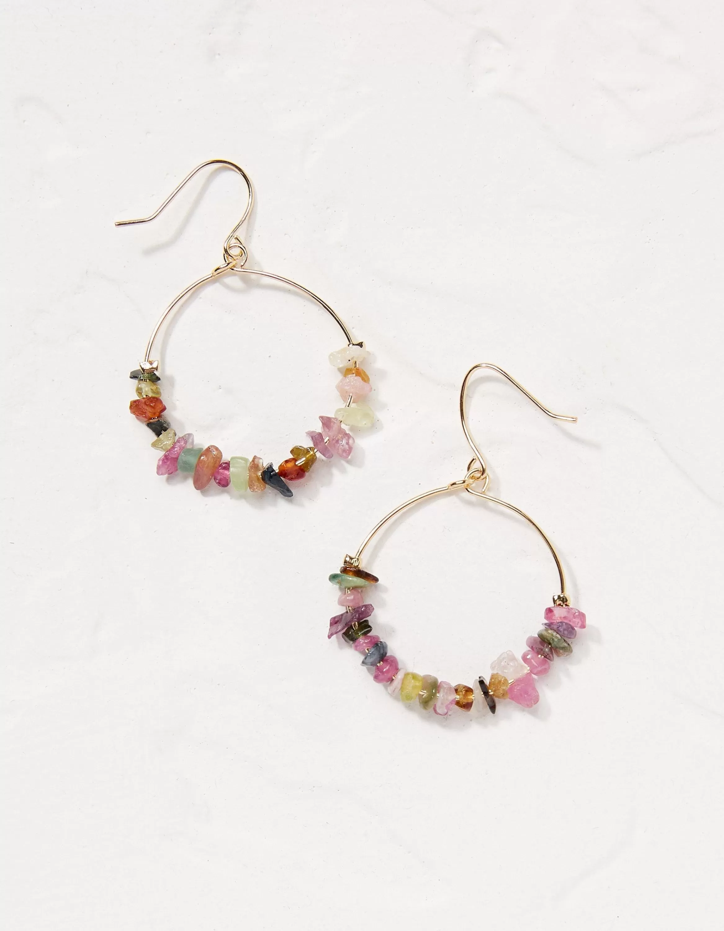 Flash Sale FatFace Semi Precious Stone Hoops Multi