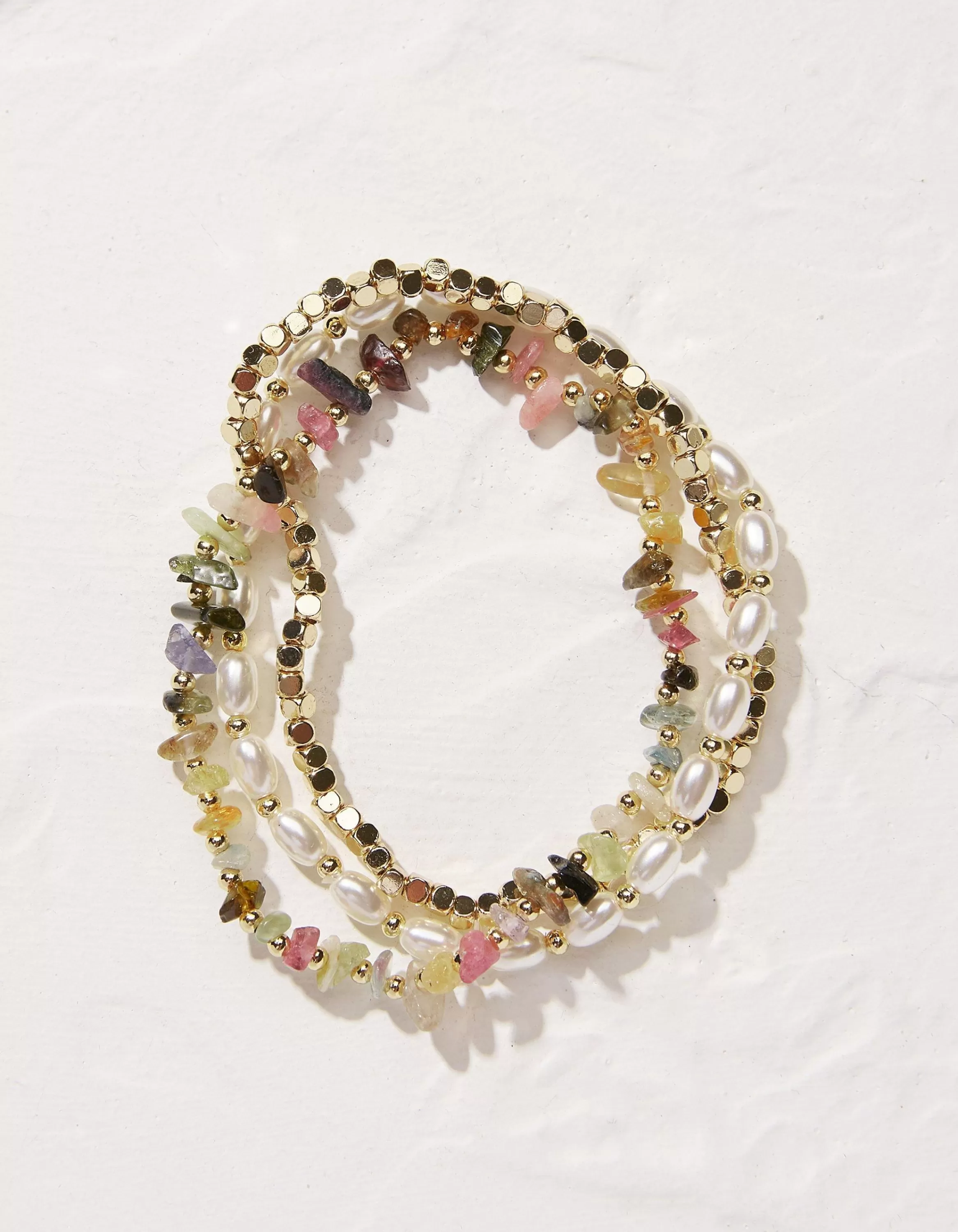 Cheap FatFace Semi Precious Stretch Bracelet Multi