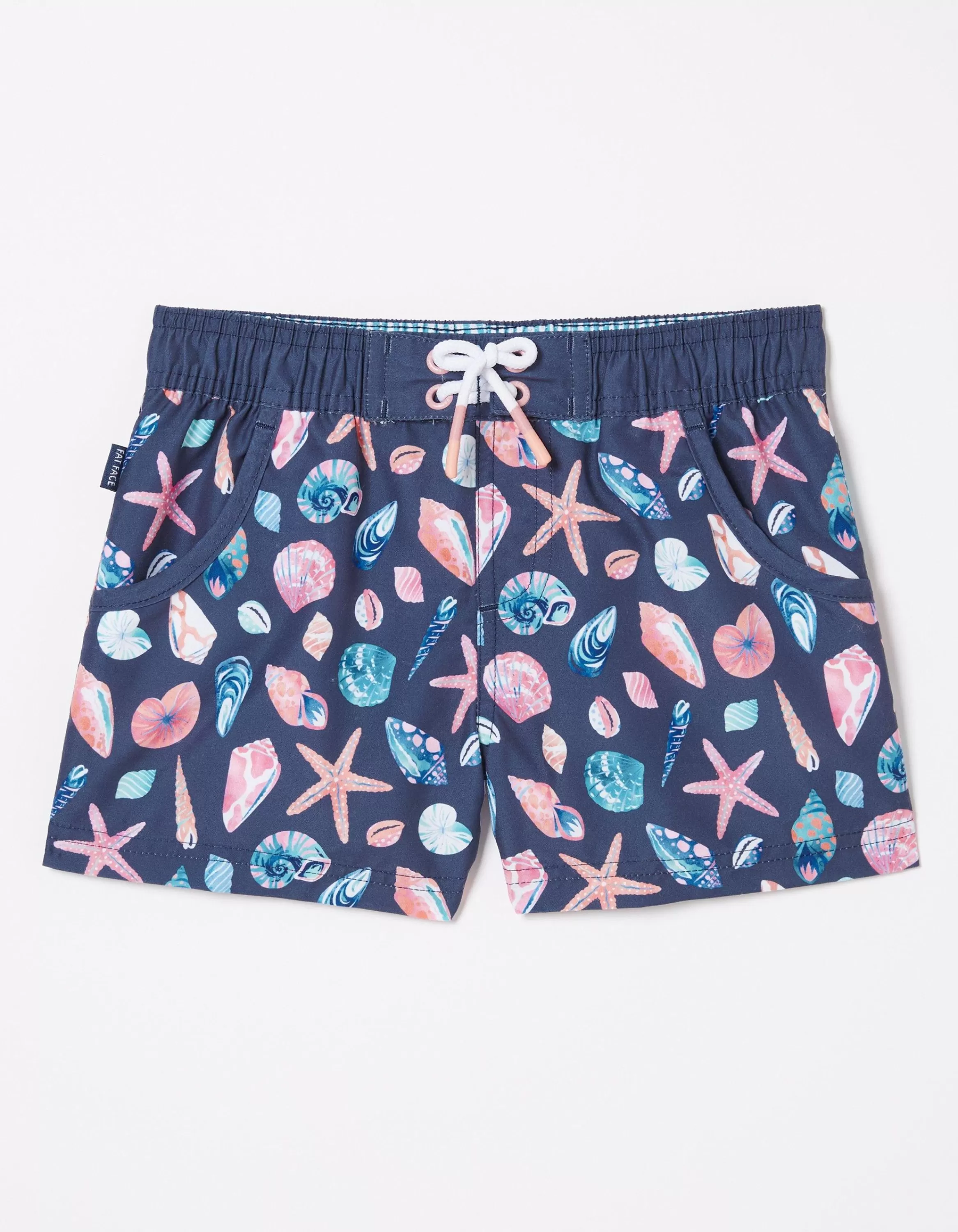 Clearance FatFace Shell Print Swim Shorts Navy