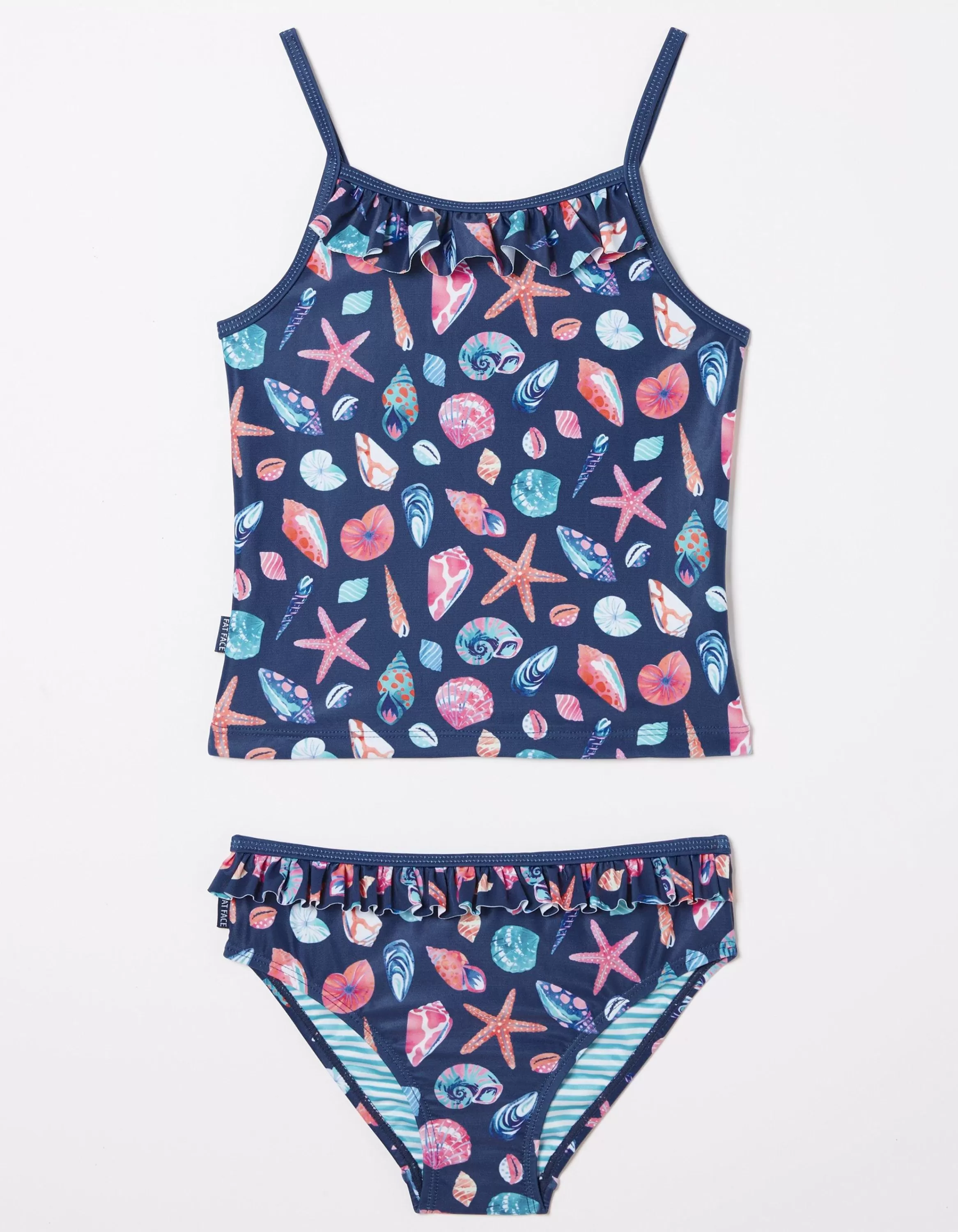 Best Sale FatFace Shell Tankini Navy