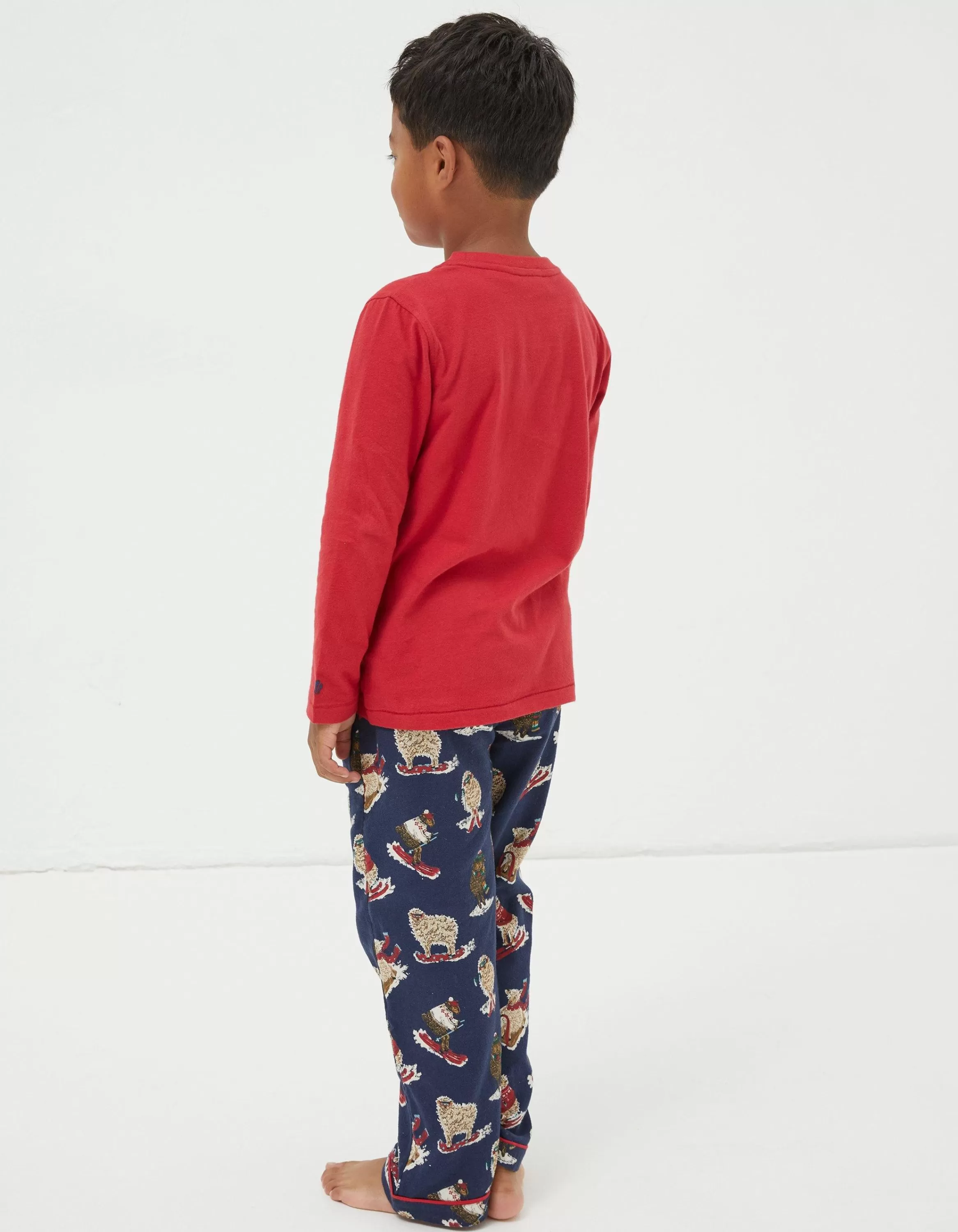 Shop FatFace Shelter Stevie Sheep Pyjama Set Navy