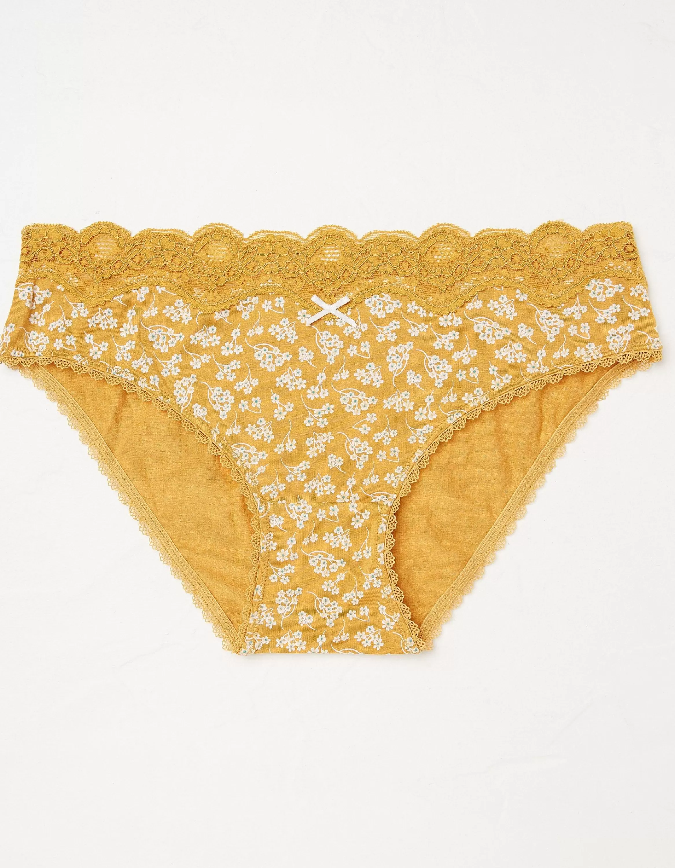 Best Sale FatFace Sienna Floral Mini Knickers Mustard Yellow