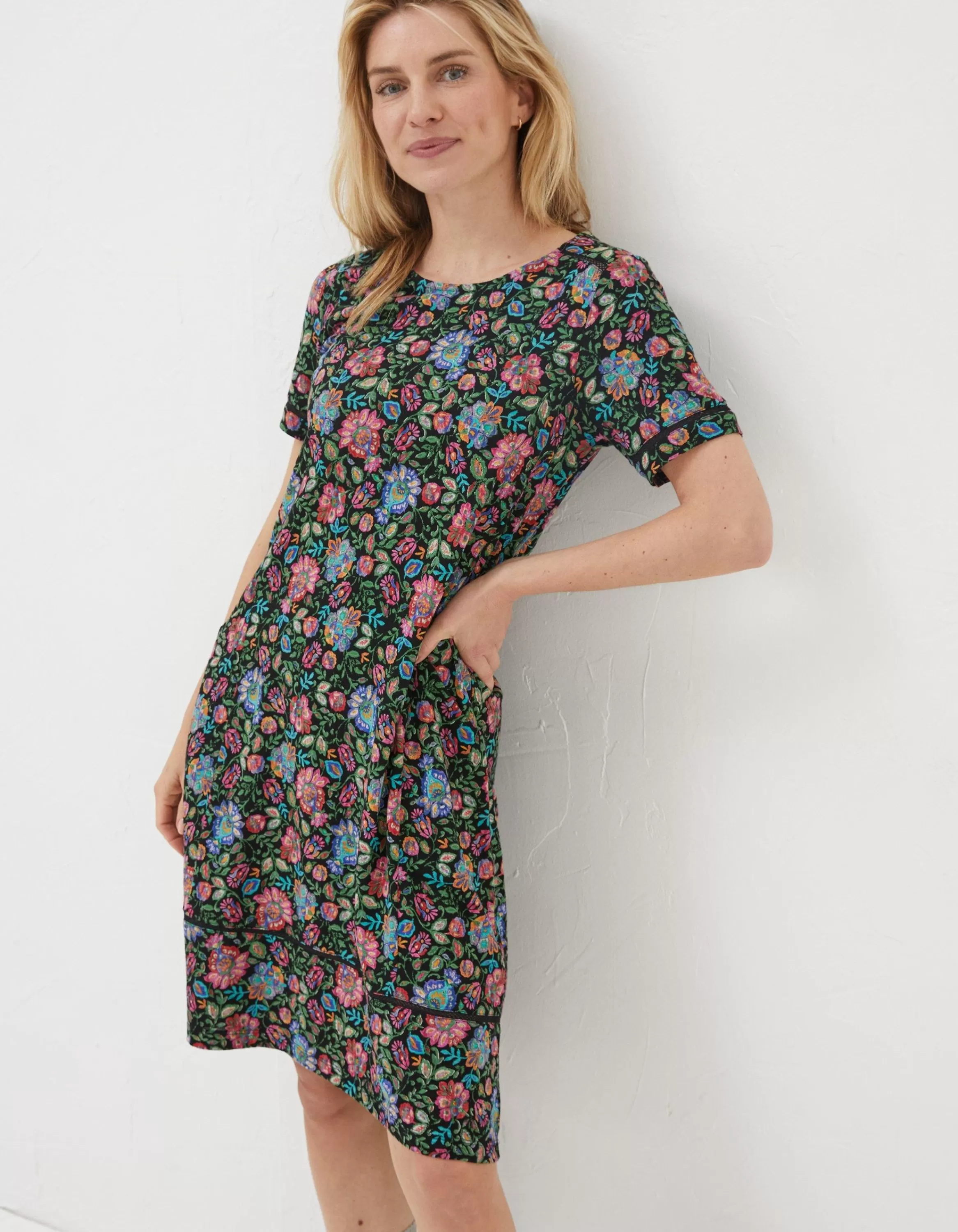 Discount FatFace Simone Floral Jersey Dress Multi