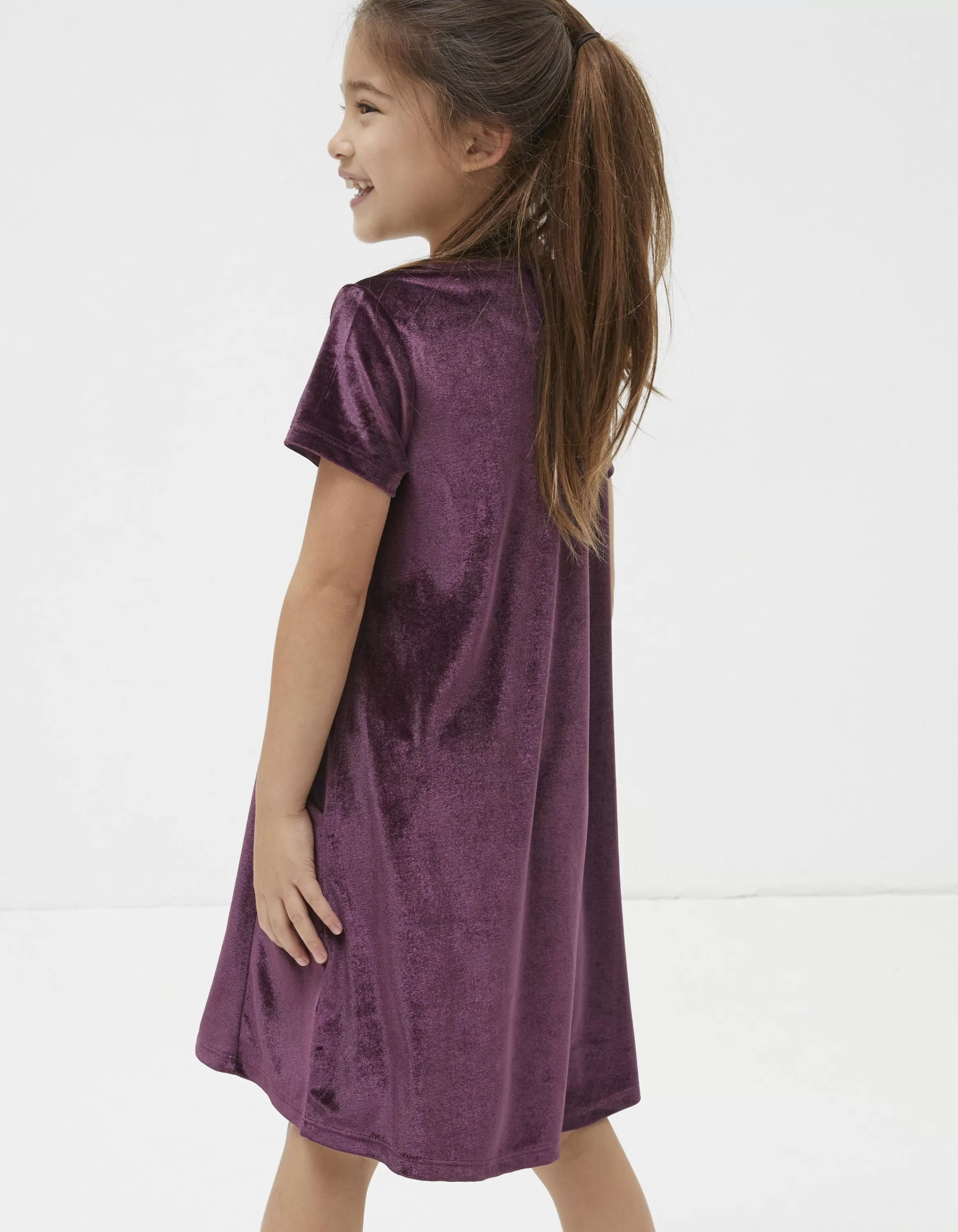 Cheap FatFace Simone Velvet Dress Plum