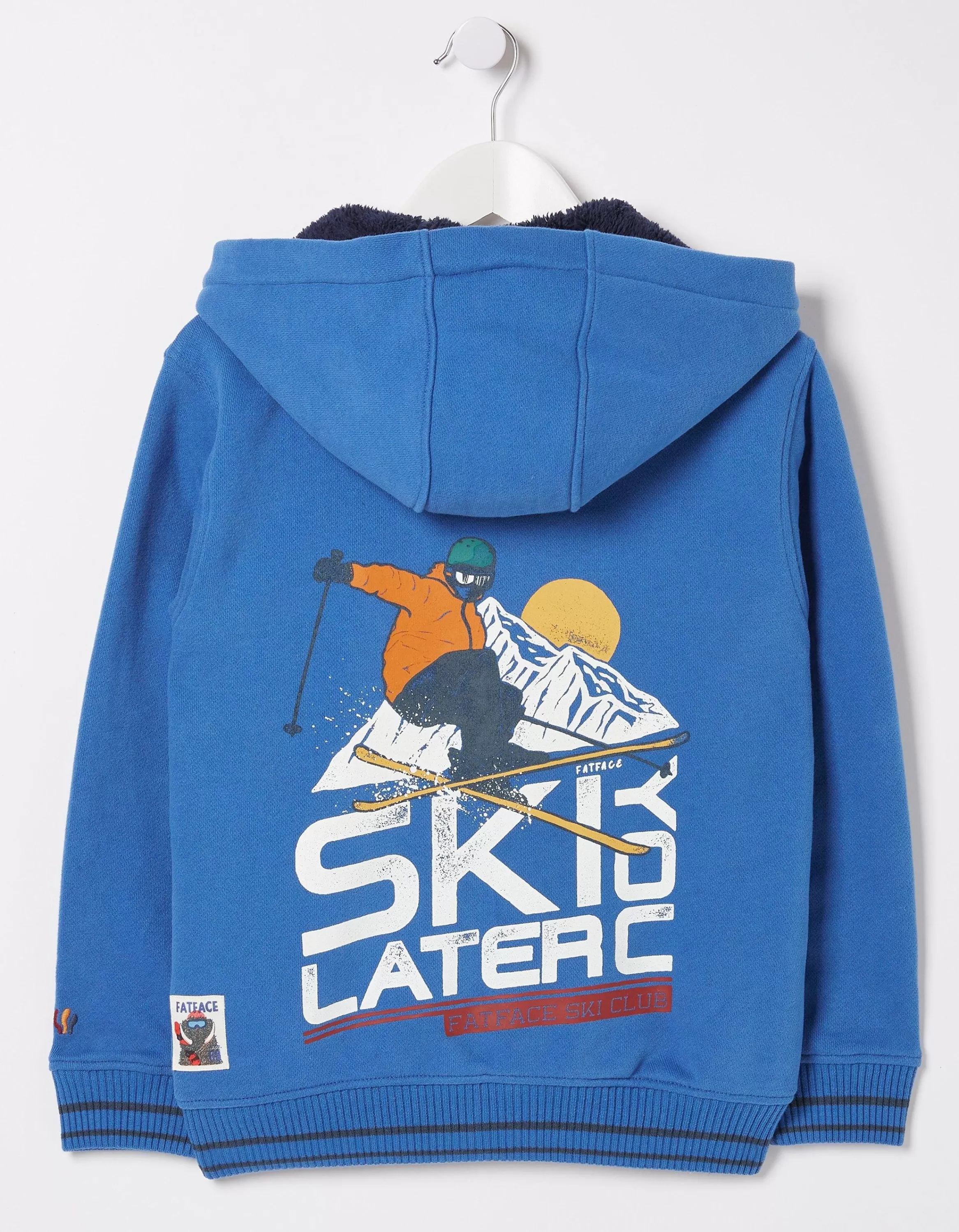 Sale FatFace Ski You Later Sweat Zip Hoodie Cobalt Blue