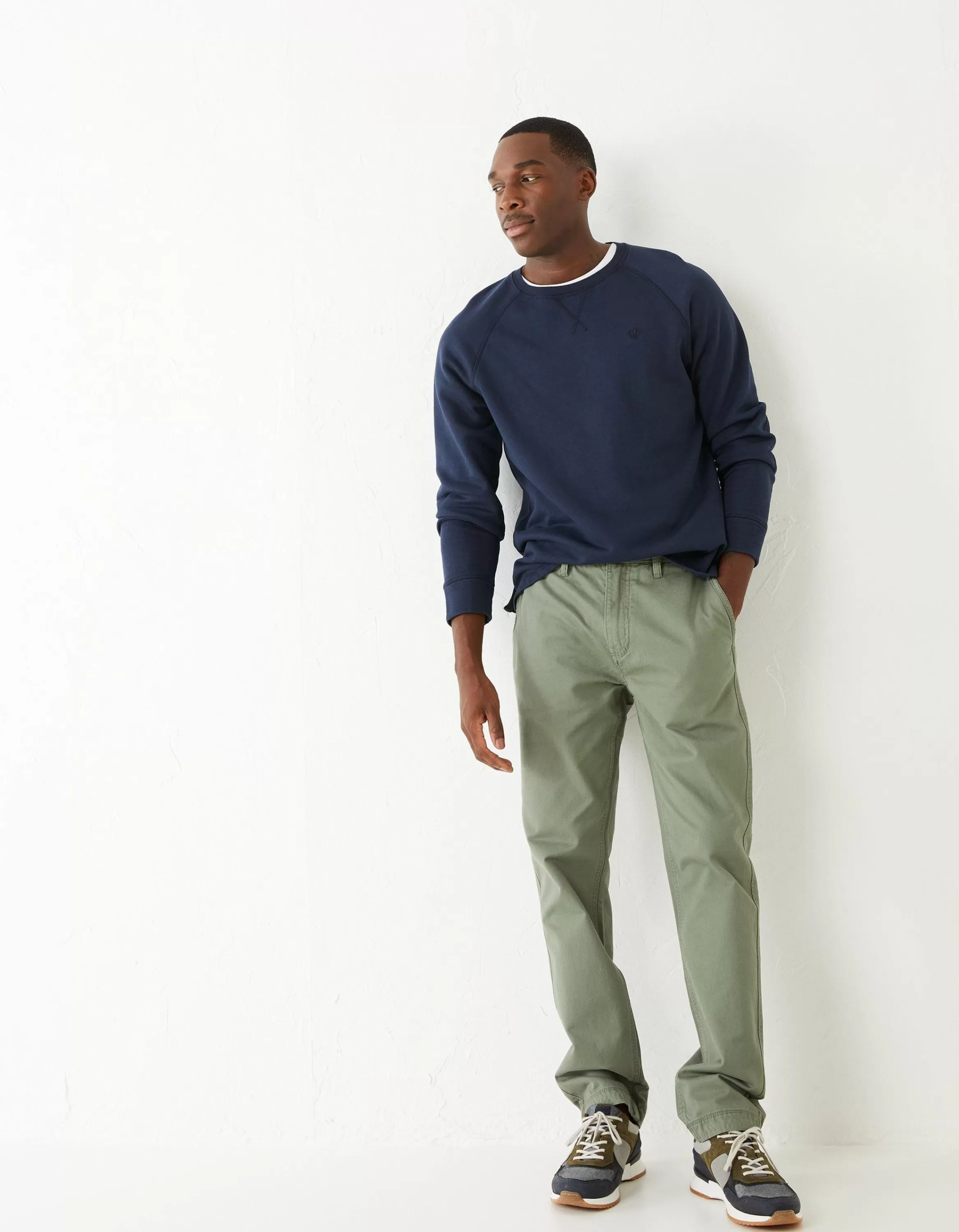 Hot FatFace Slim Coastal Chino Mid Green