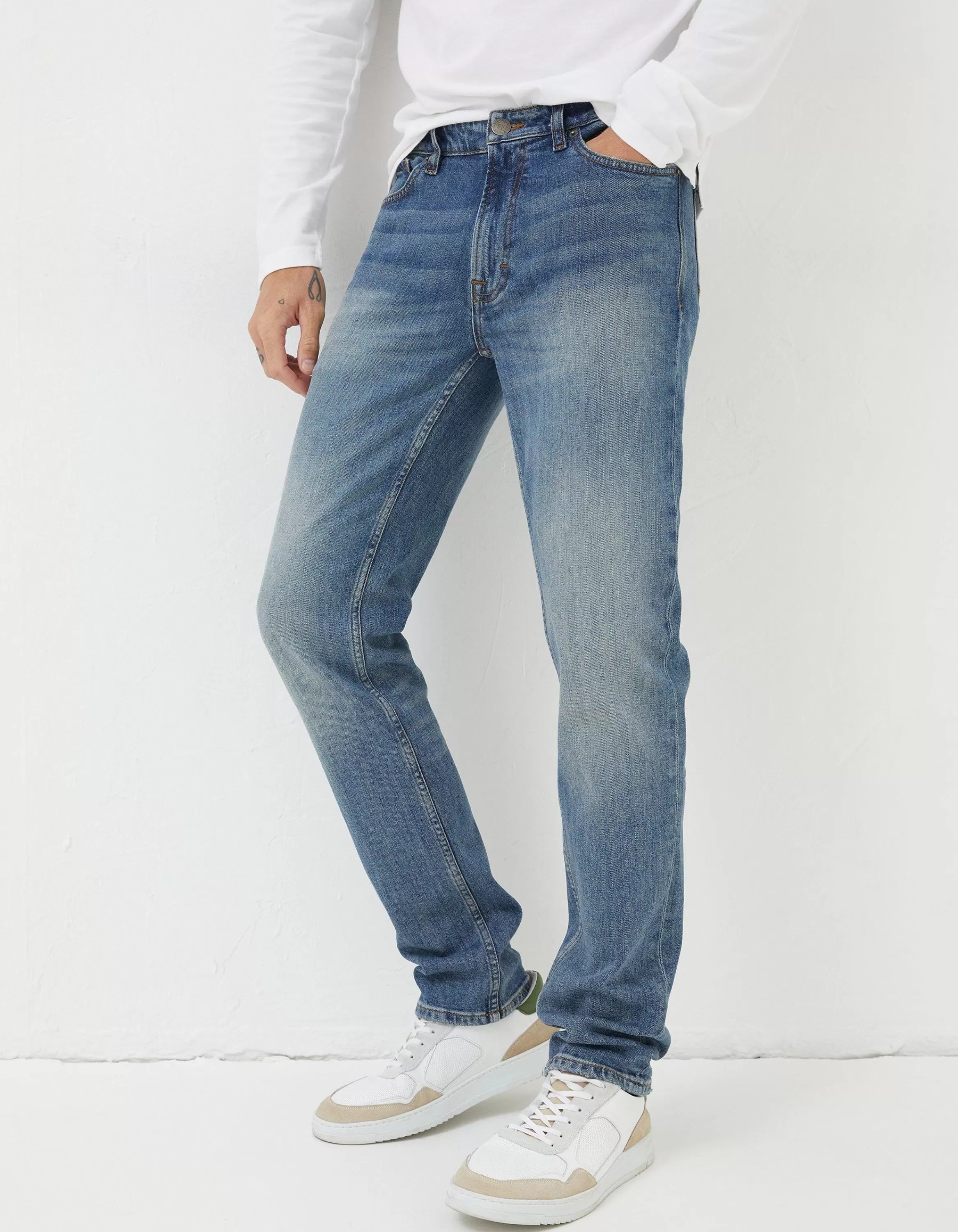 Cheap FatFace Slim Fit Jeans Vintage Blue