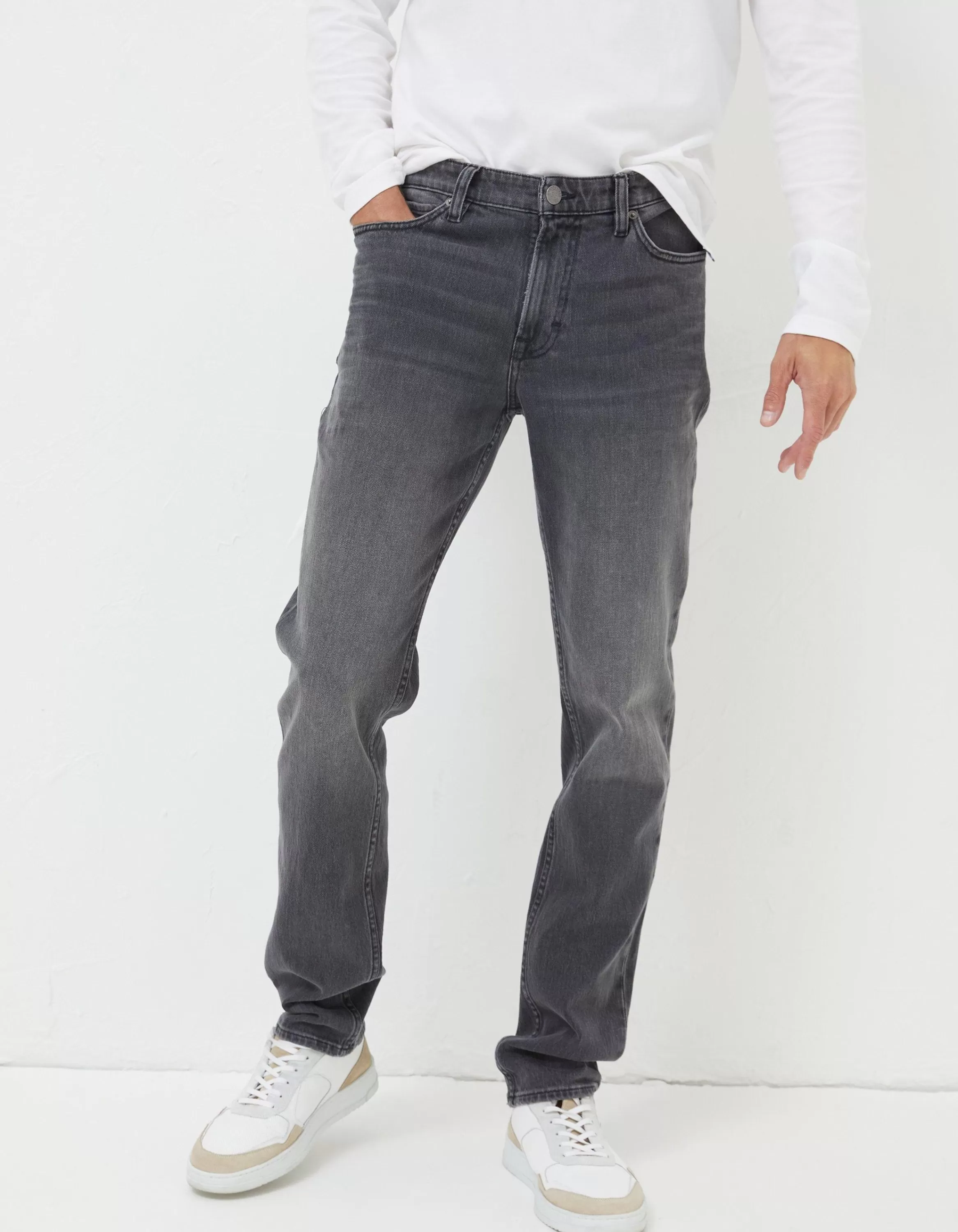 Discount FatFace Slim Fit Jeans Washed Grey