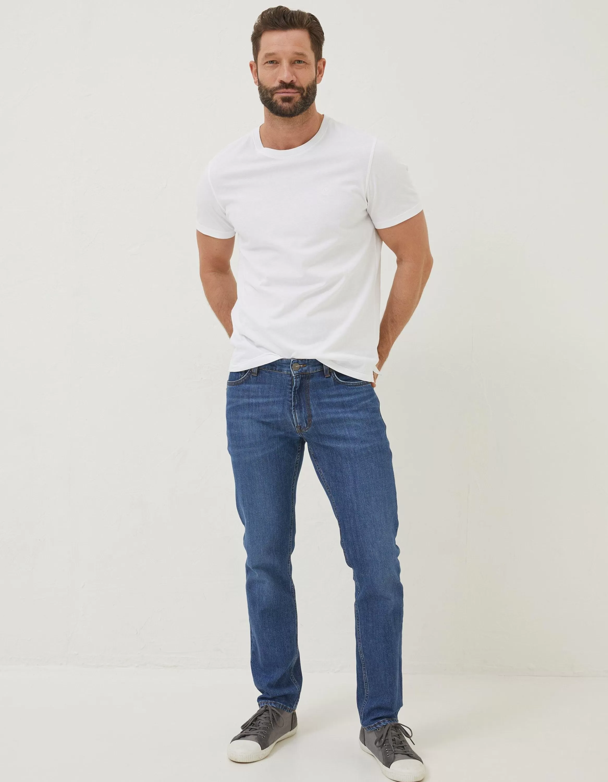 New FatFace Slim Mid Wash Jeans Denim