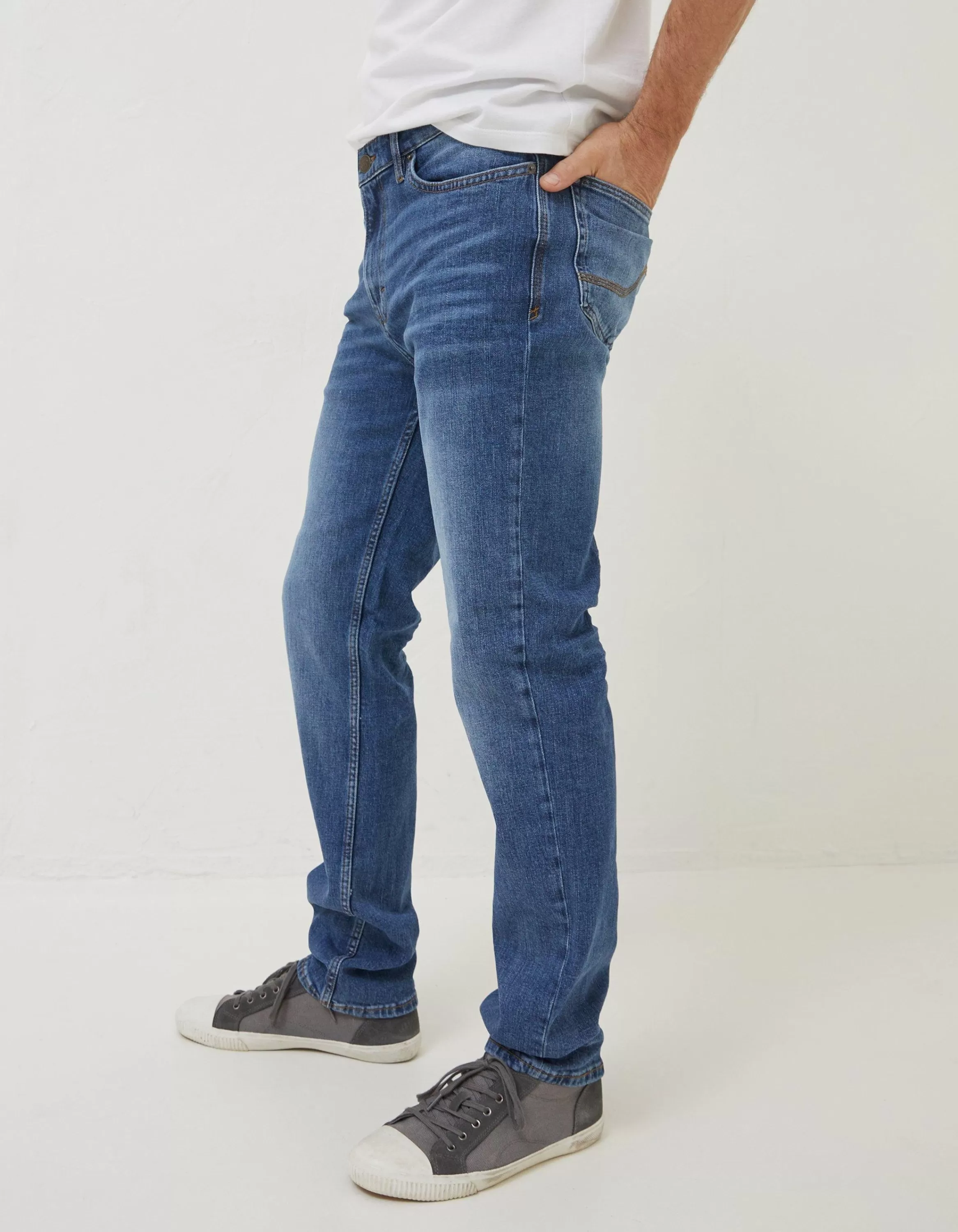 Cheap FatFace Slim Stone Wash Jeans Denim