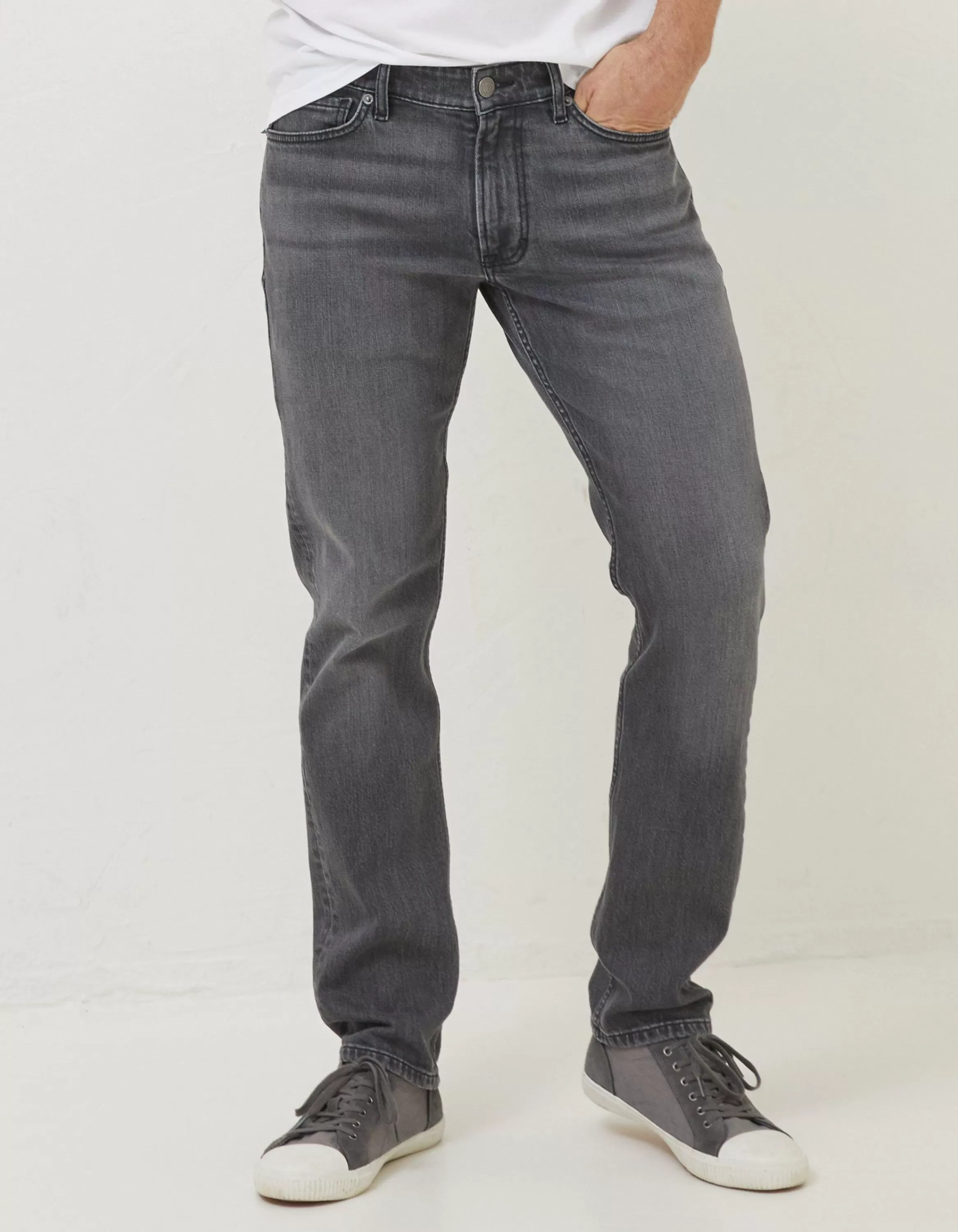 Shop FatFace Slim Wash Jeans Grey