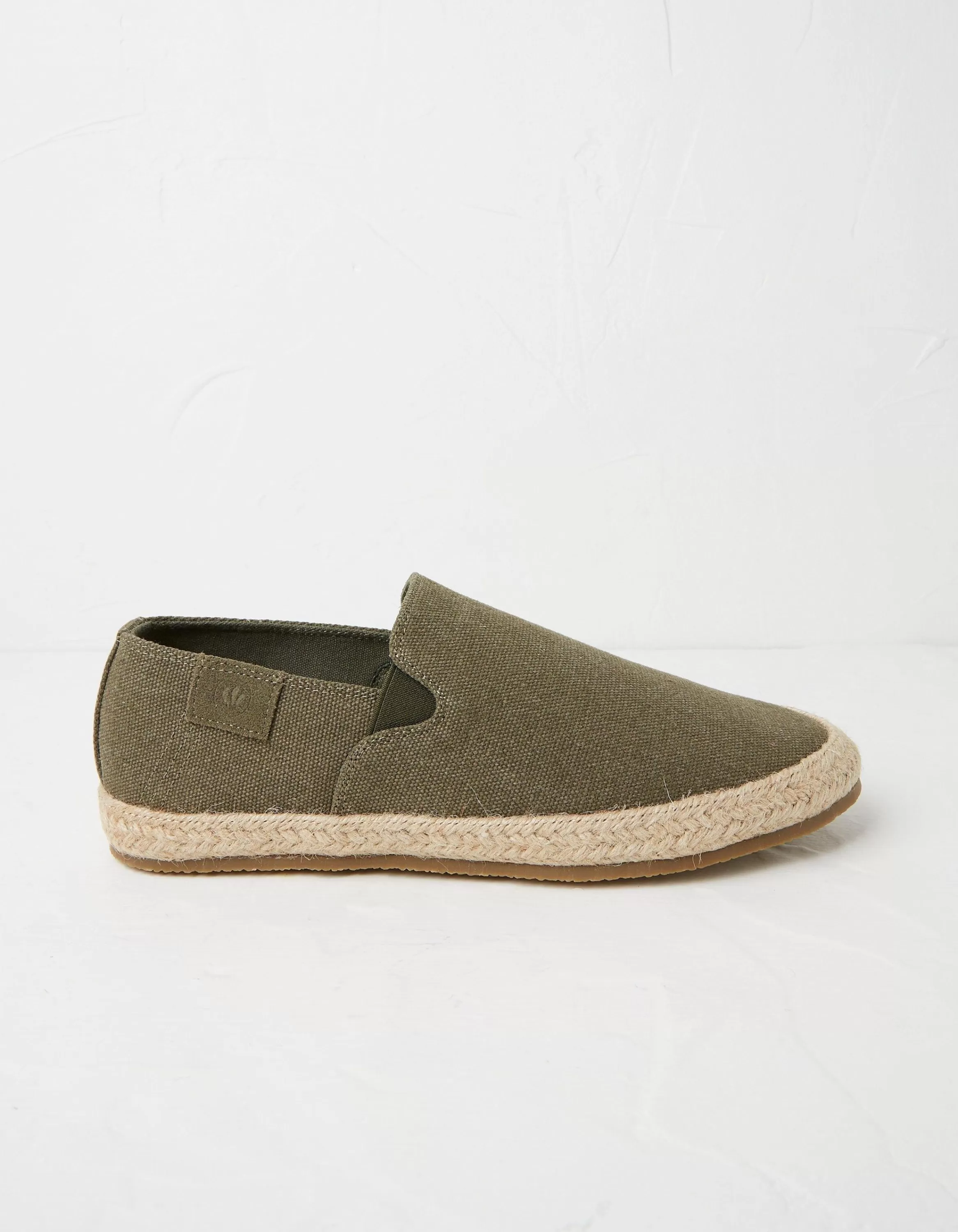 Hot FatFace Slip On Espadrilles Khaki Green